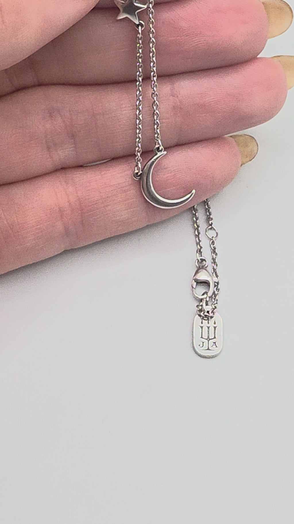 James Avery Sterling Silver Shoot for the Moon Star Necklace - Adjustable 18"-20"