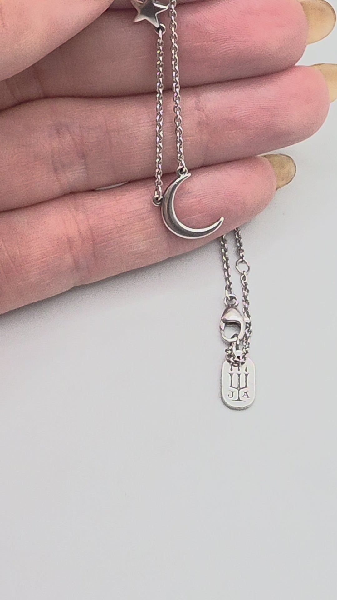 James Avery Sterling Silver Shoot for the Moon Star Necklace - Adjustable 18"-20"