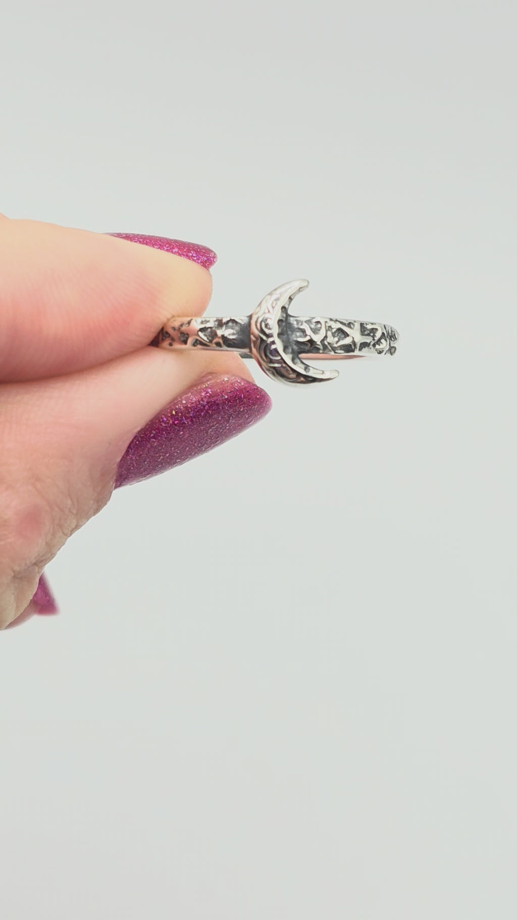 James Avery Starry Night 925 Sterling Silver Moon Ring – Size 7.5