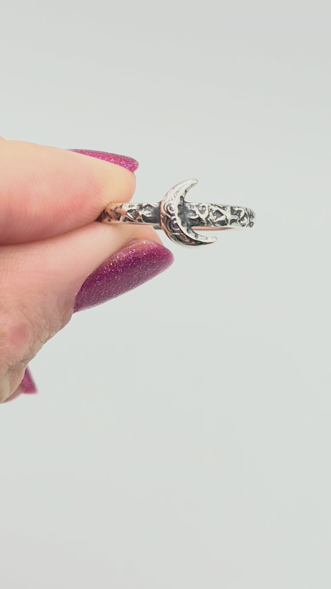 James Avery Starry Night 925 Sterling Silver Moon Ring – Size 7.5