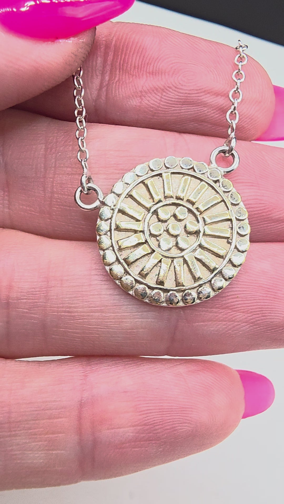 Sterling Silver Medallion Necklace