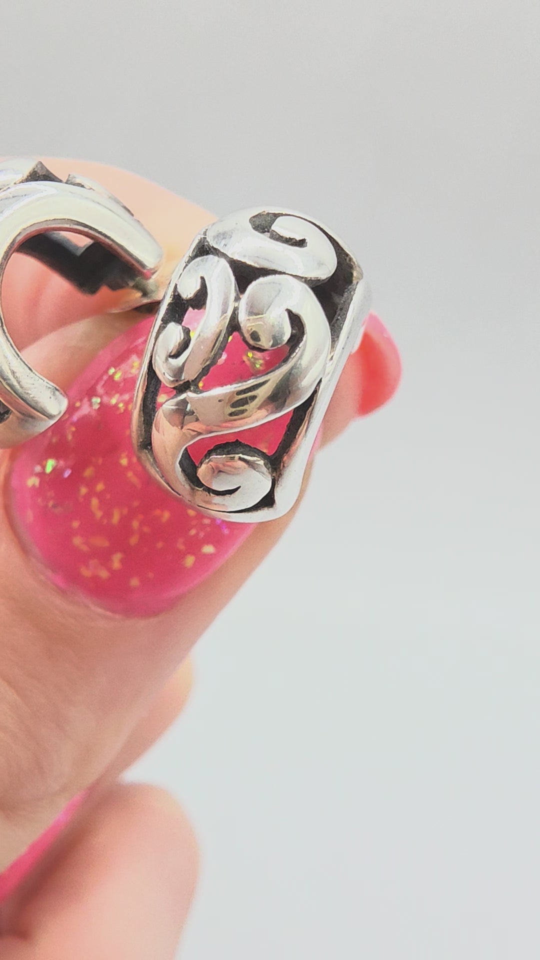 925 Sterling Silver Scroll J Hoop Earrings with Butterfly Backs