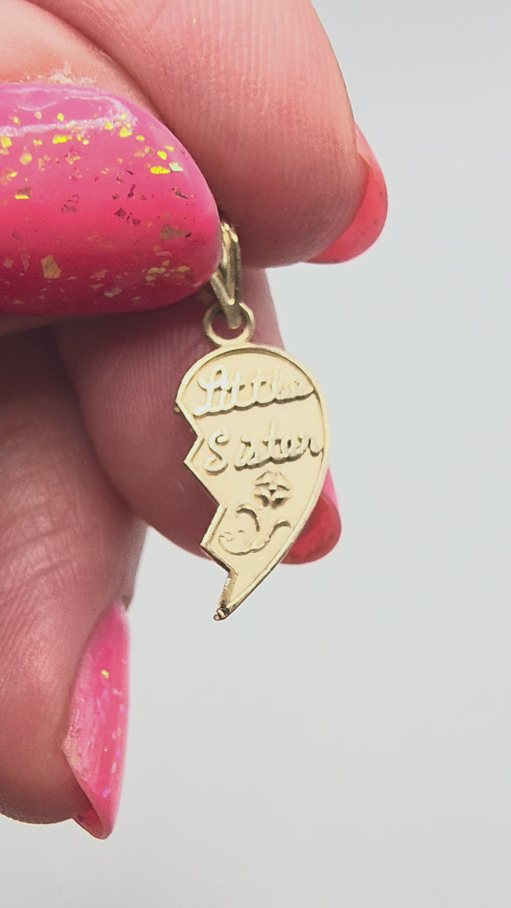 Michael Anthony Solid 14K Yellow Gold Little Sister Necklace Pendant