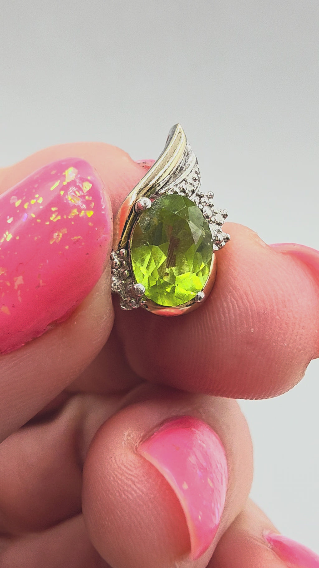 Alwand Vahan Sterling Silver & 10K Gold Peridot Pendant with Diamond Accents