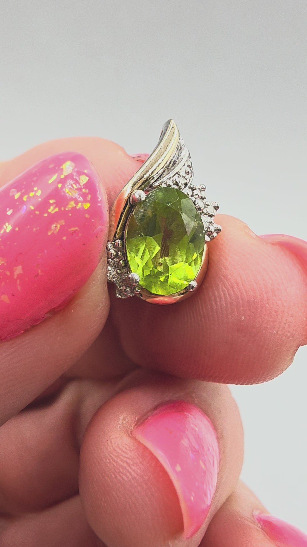 Alwand Vahan Sterling Silver & 10K Gold Peridot Pendant with Diamond Accents