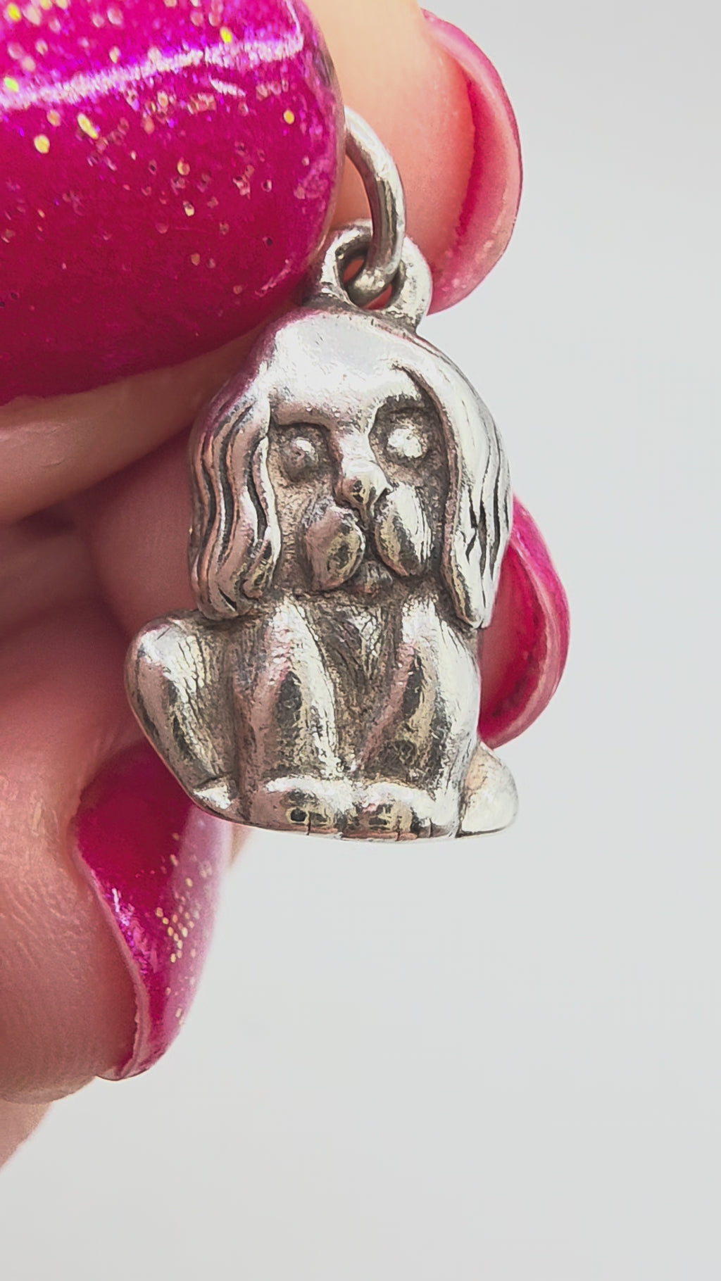 James Avery Sterling Silver Cocker Spaniel Dog Charm Pendant - RETIRED