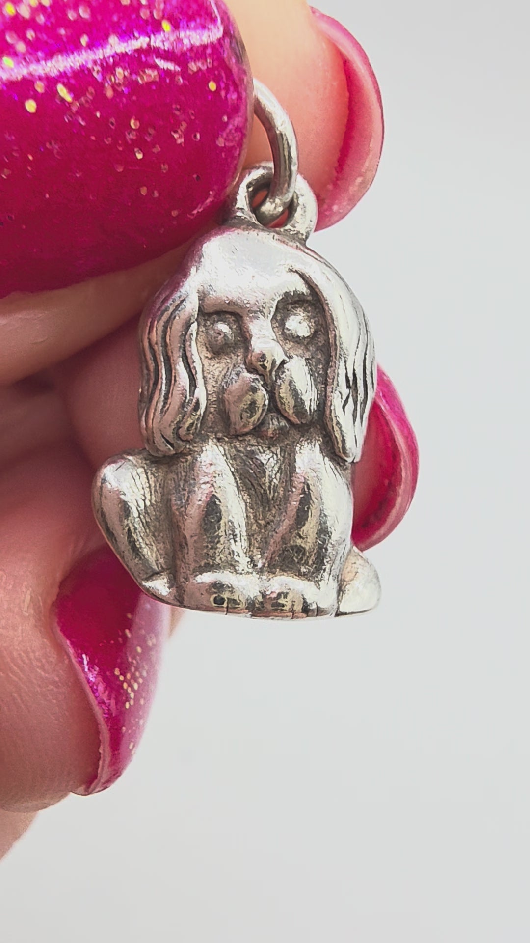 James Avery Sterling Silver Cocker Spaniel Dog Charm Pendant - RETIRED