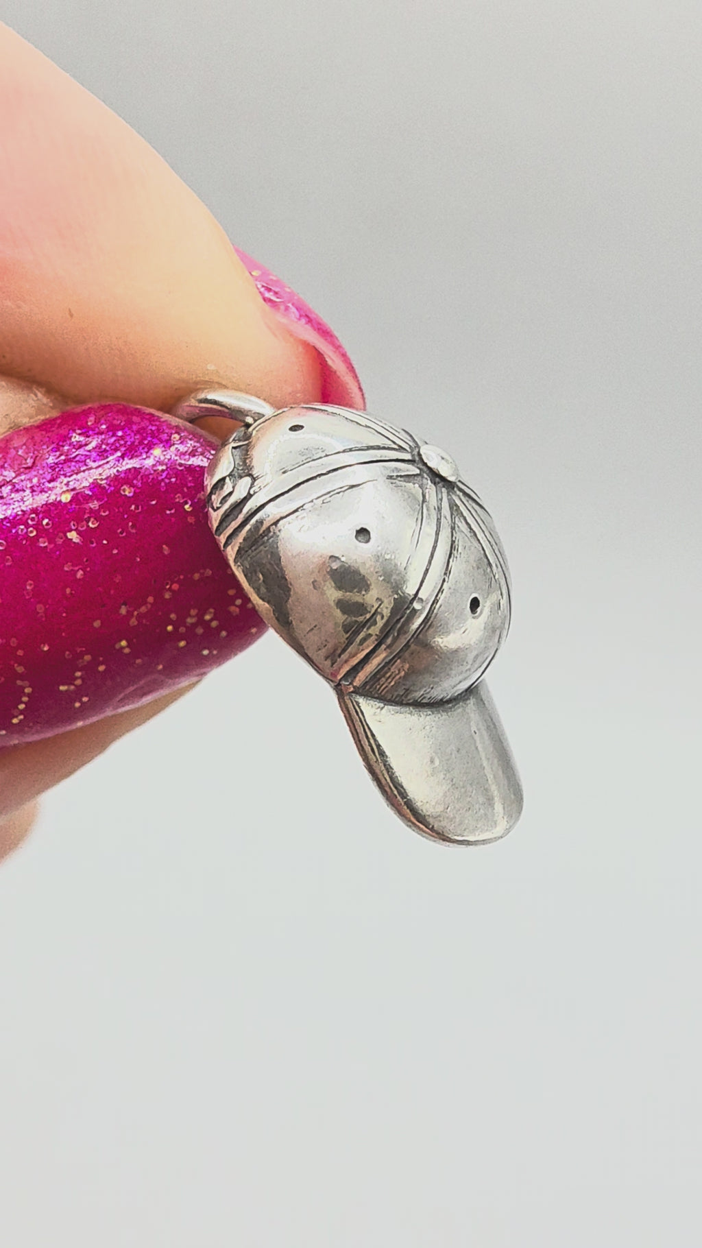 James Avery Sterling Silver 3D Baseball Cap Hat Charm Pendant RETIRED HTF UNCUT