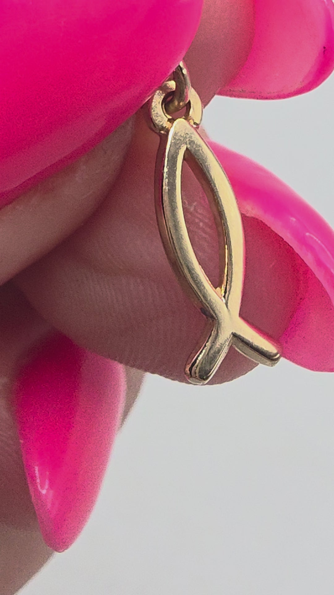 RETIRED James Avery Solid 14K Gold Ichthus Fish Charm Pendant - Uncut with Box