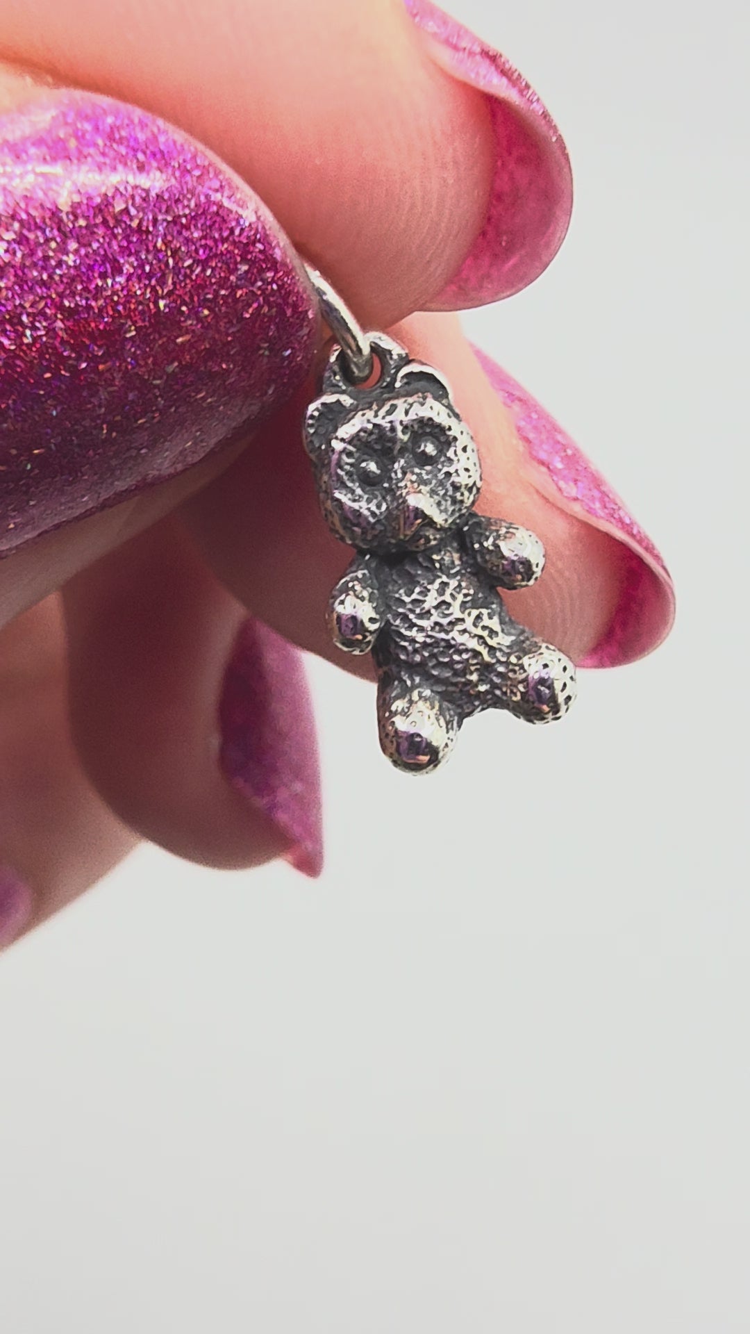 RETIRED James Avery Teddy Bear Charm Pendant - UNCUT Loop