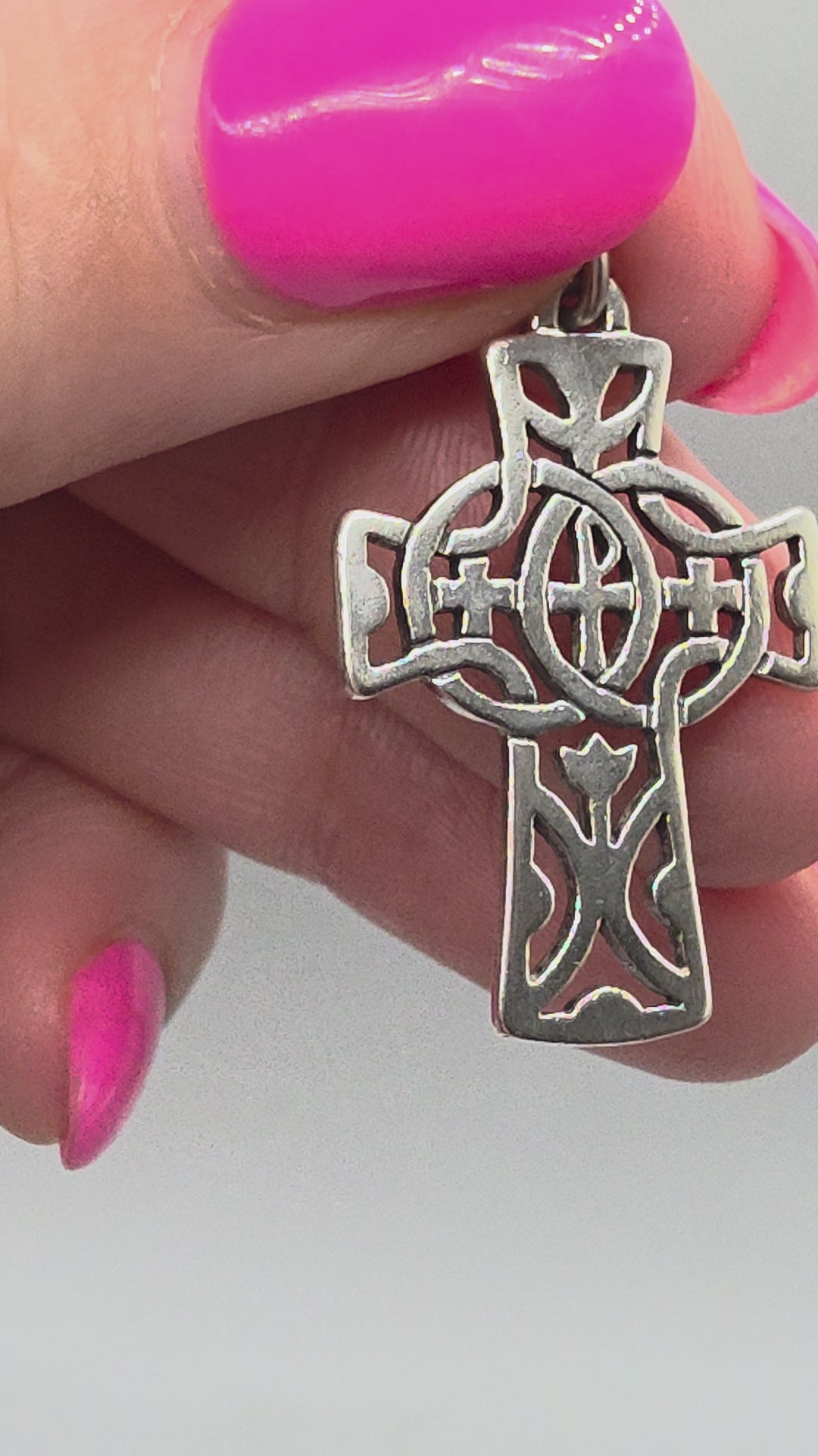 RETIRED James Avery Unity Cross Sterling Silver Holy Trinity Charm Pendant