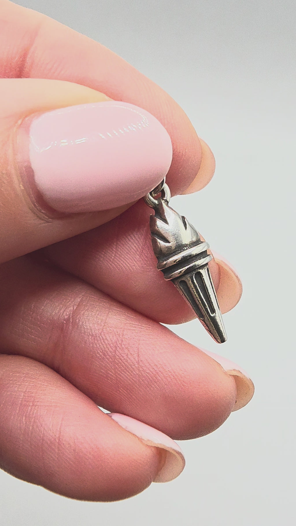 RETIRED James Avery Sterling Silver Olympic Torch Charm Pendant - UNCUT