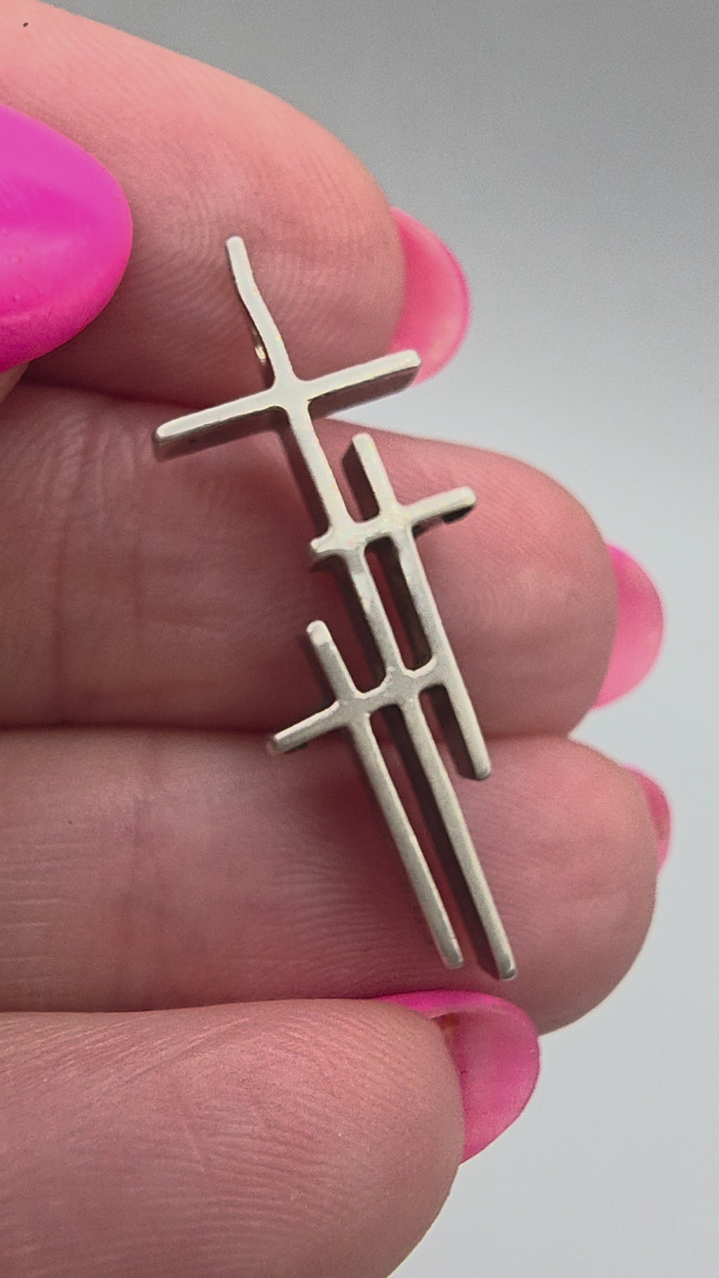 RETIRED James Avery Sterling Silver Crosses of Calvary Three Cross Pendant
