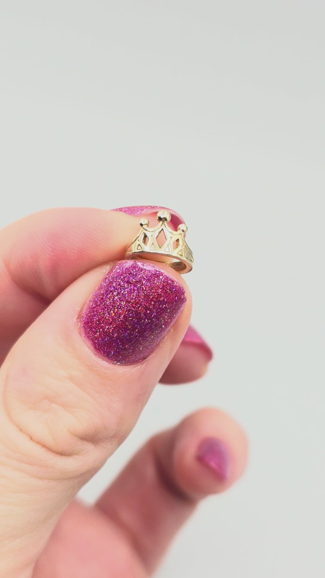 James Avery Solid 14K Yellow Gold Princess Tiara Crown Charm