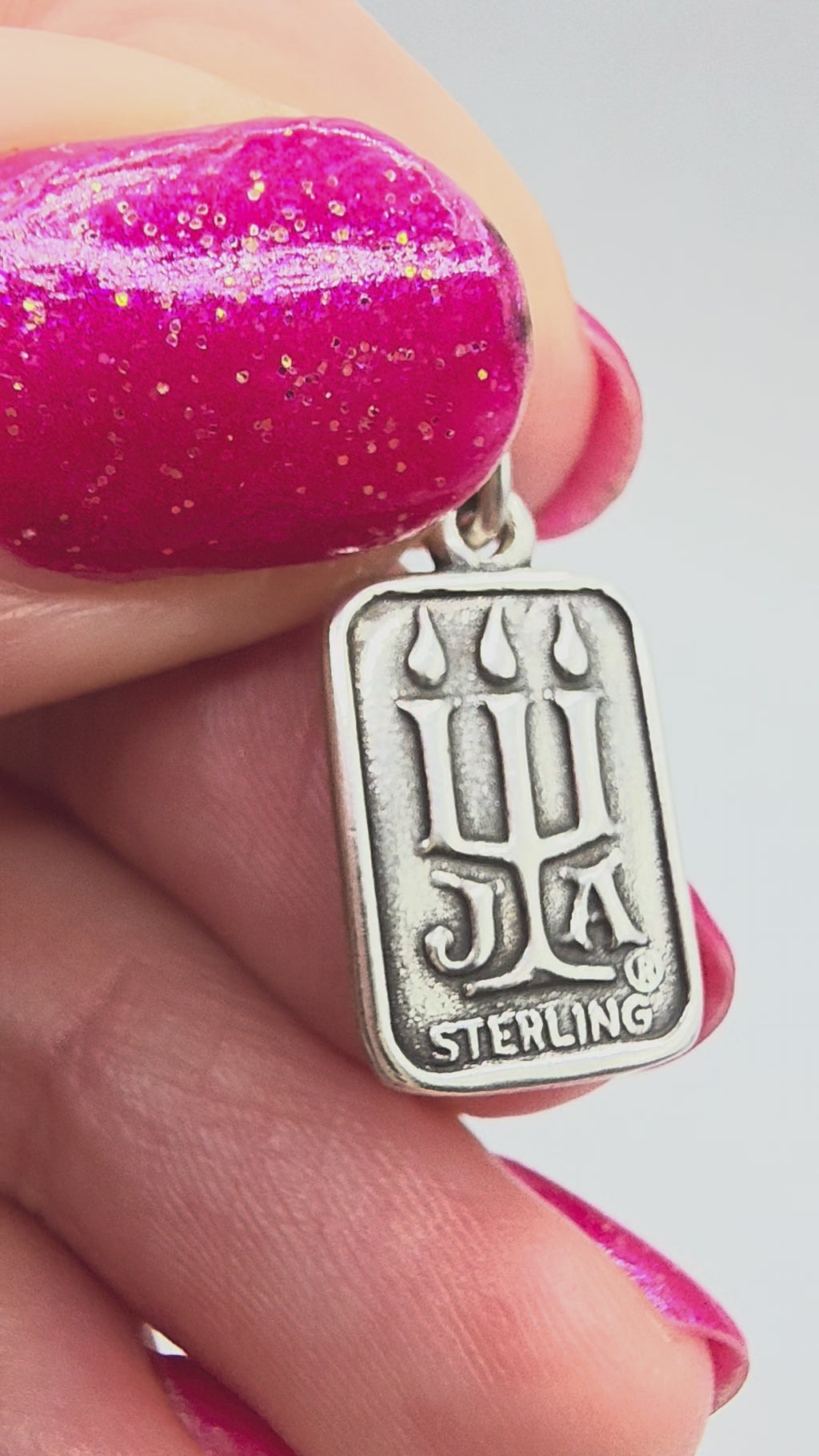 RETIRED James Avery Sterling Silver Candelabra Craftsman Inc Tag Charm Pendant