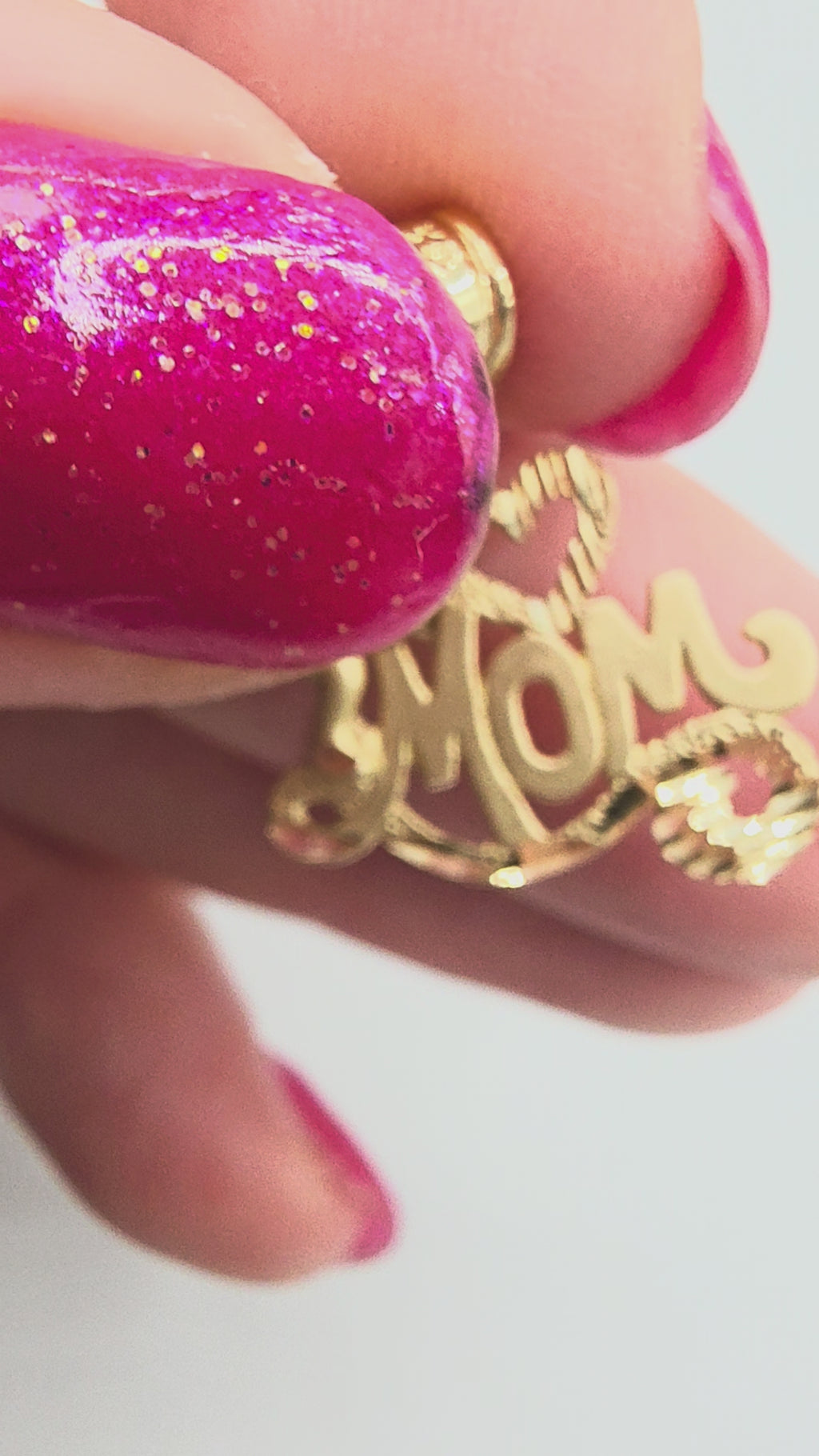Michael Anthony Mom Heart Angel Cherub Solid 14K Yellow Gold Pendant