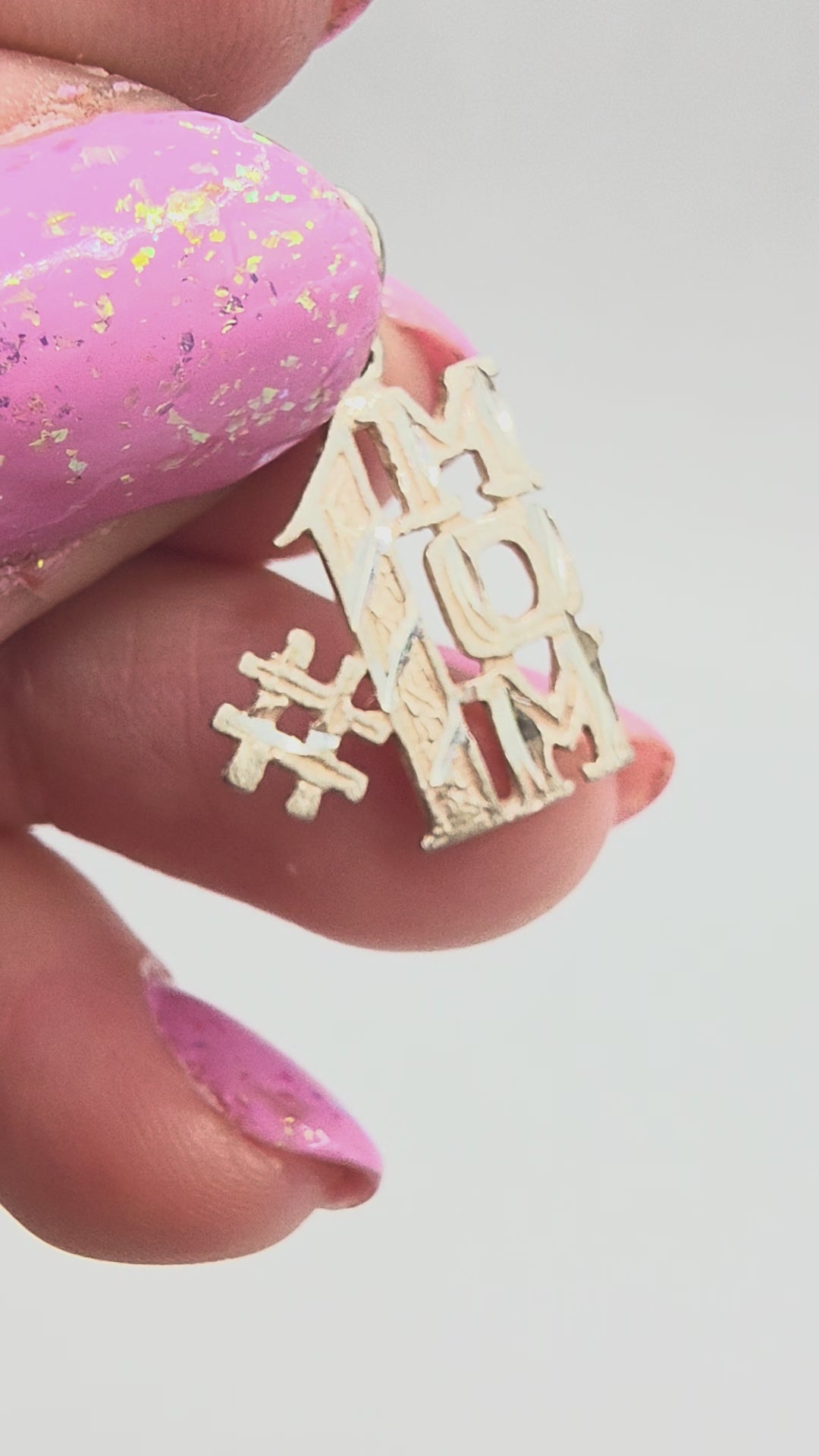 925 Sterling Silver #1 Mom Charm Pendant