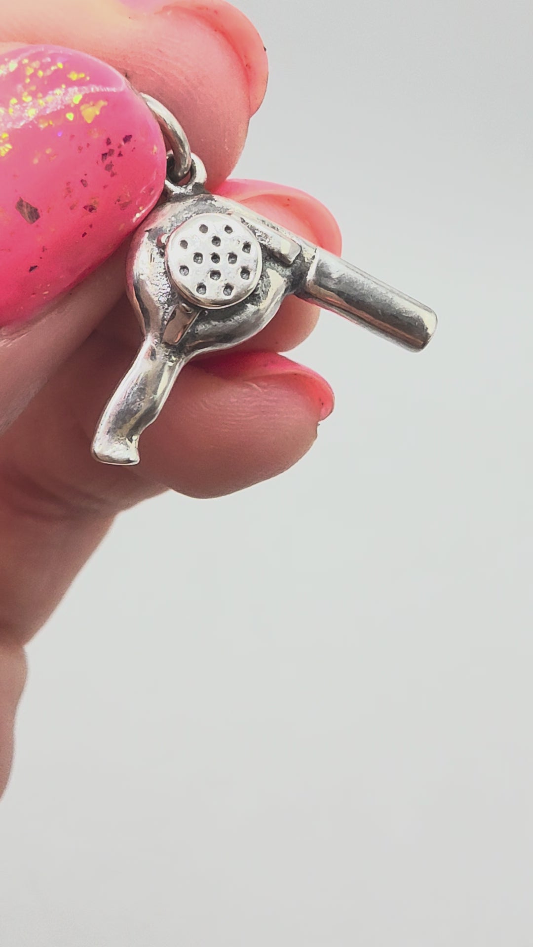 RETIRED James Avery Hair Blow Dryer 925 Sterling Silver Charm Pendant