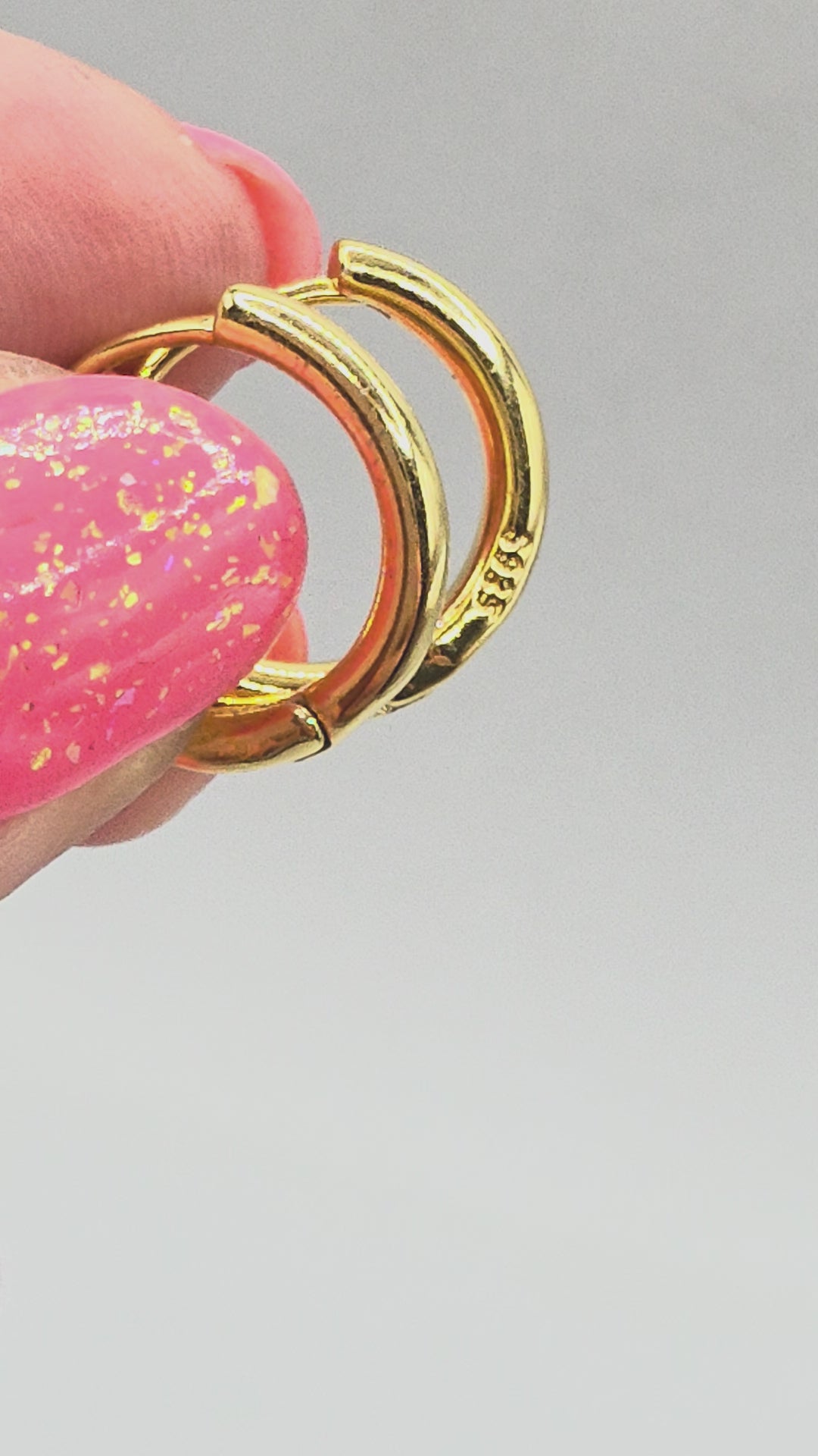 Gold Vermeil 925 Sterling Silver Hoop Earrings