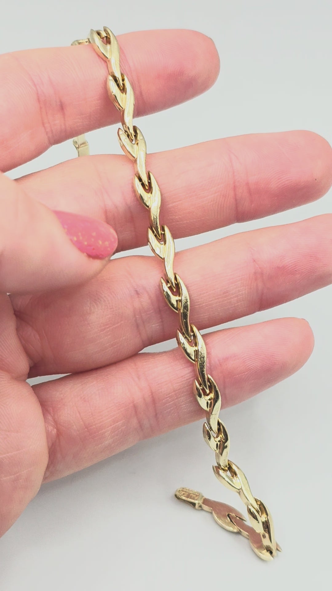 Solid 10K Yellow Gold Bracelet 7.25 Inches
