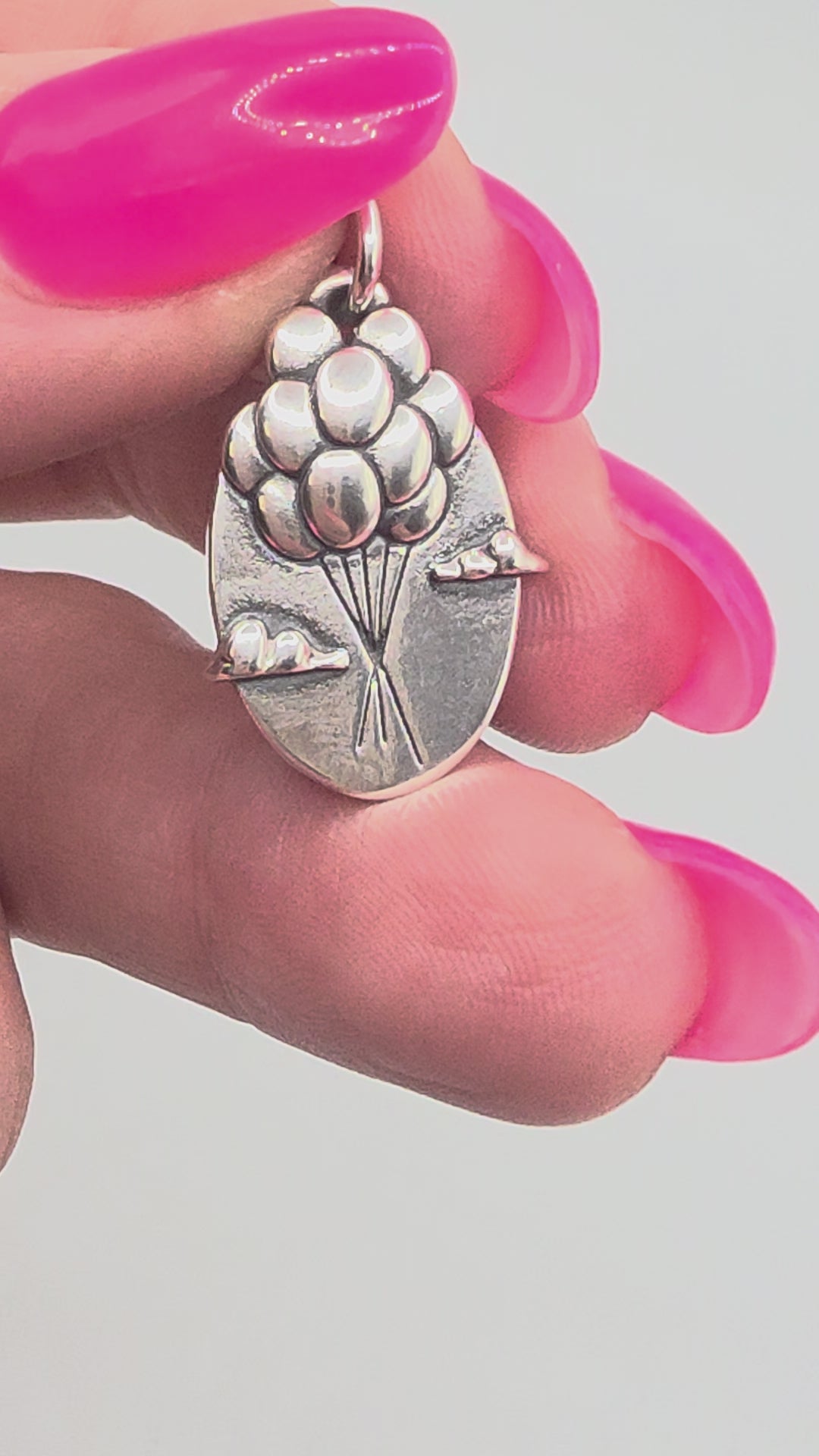 RETIRED James Avery Flying Balloon Bouquet 925 Silver Charm Pendant