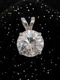 Solid 10K White Gold CZ Necklace Pendant - JCM Jacmel Jewelry Inc.