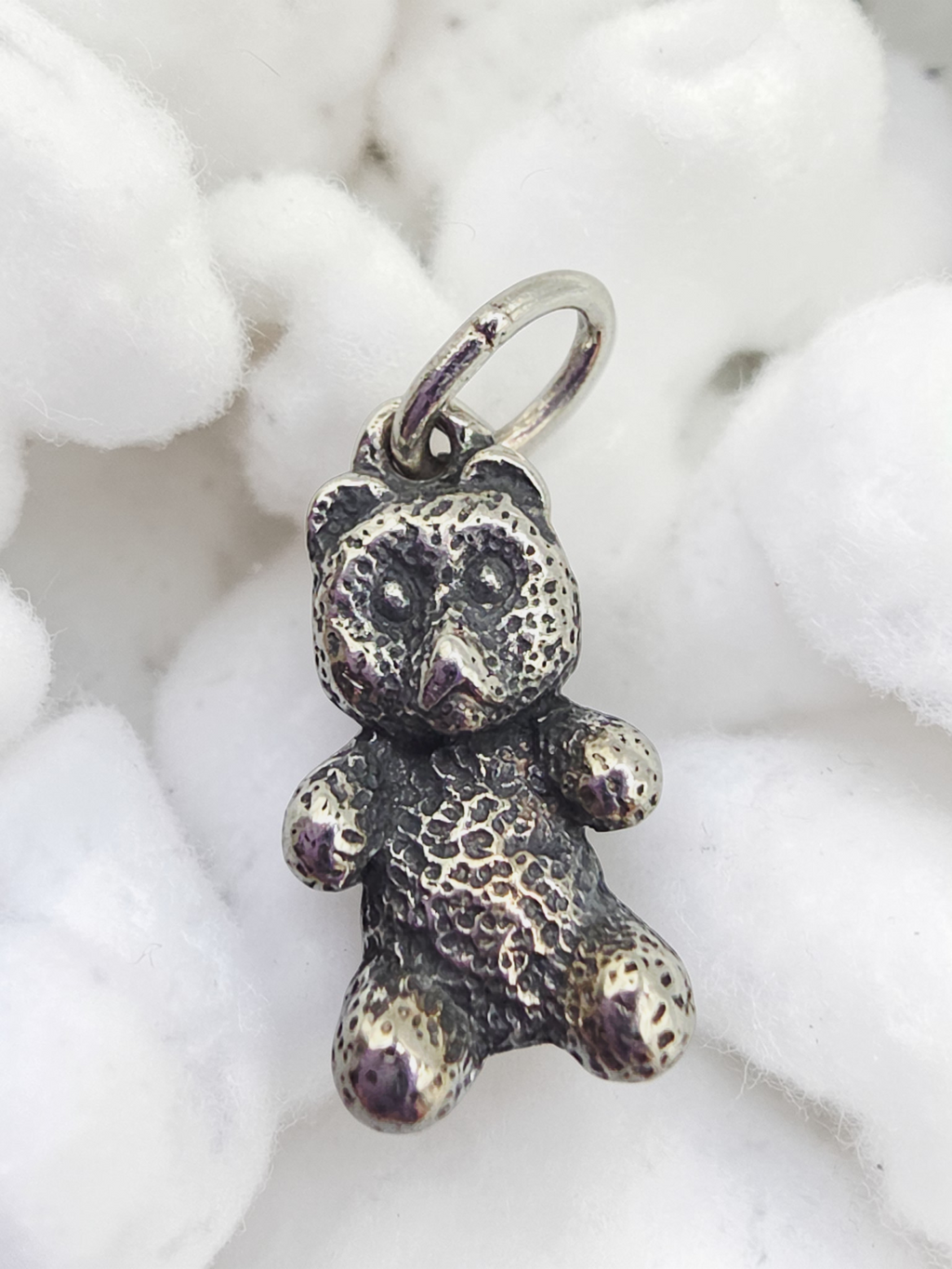 RETIRED James Avery Teddy Bear Charm Pendant - UNCUT Loop
