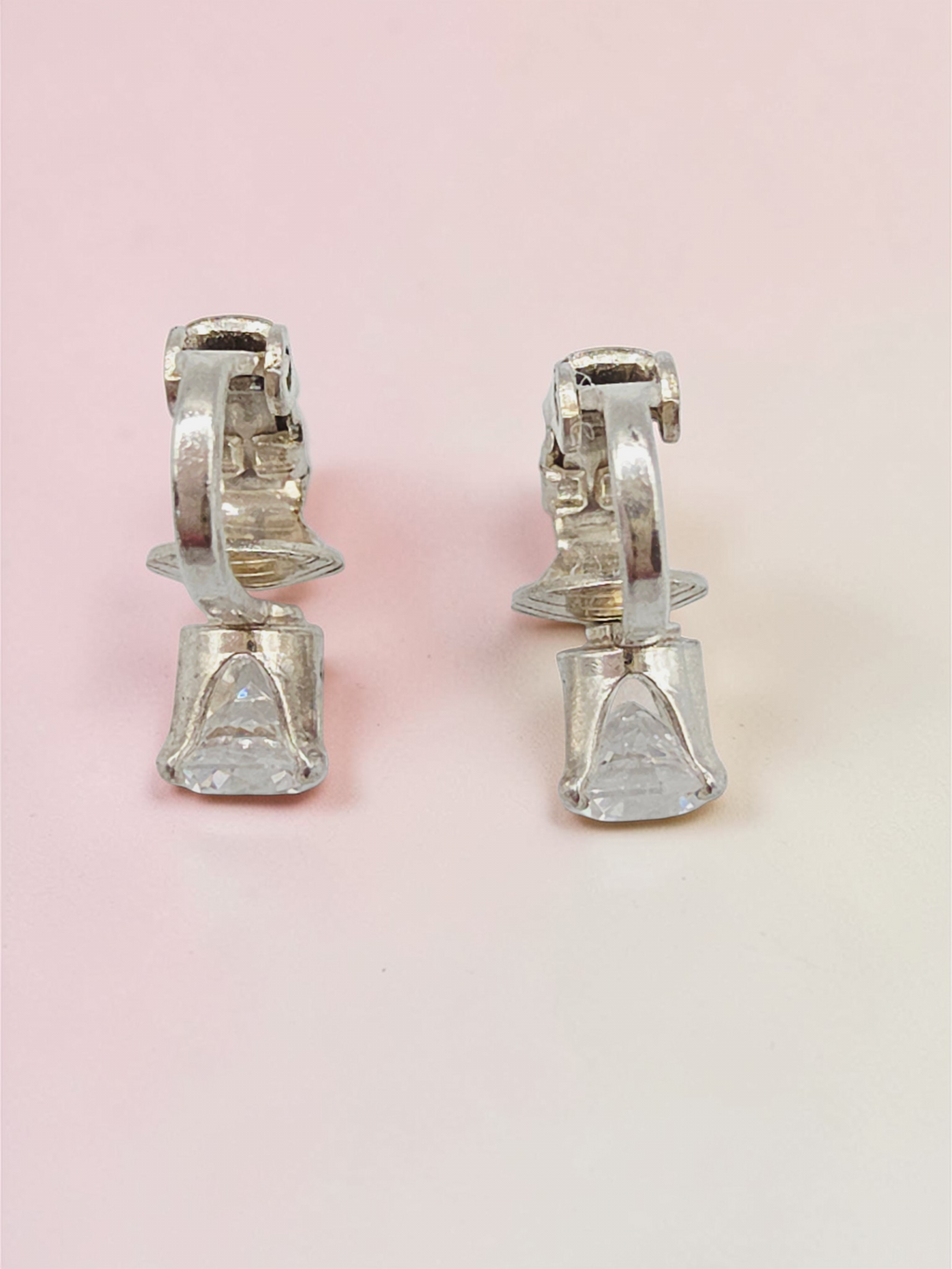 925 Sterling Silver Leverback Earrings with Round Cubic Zirconia