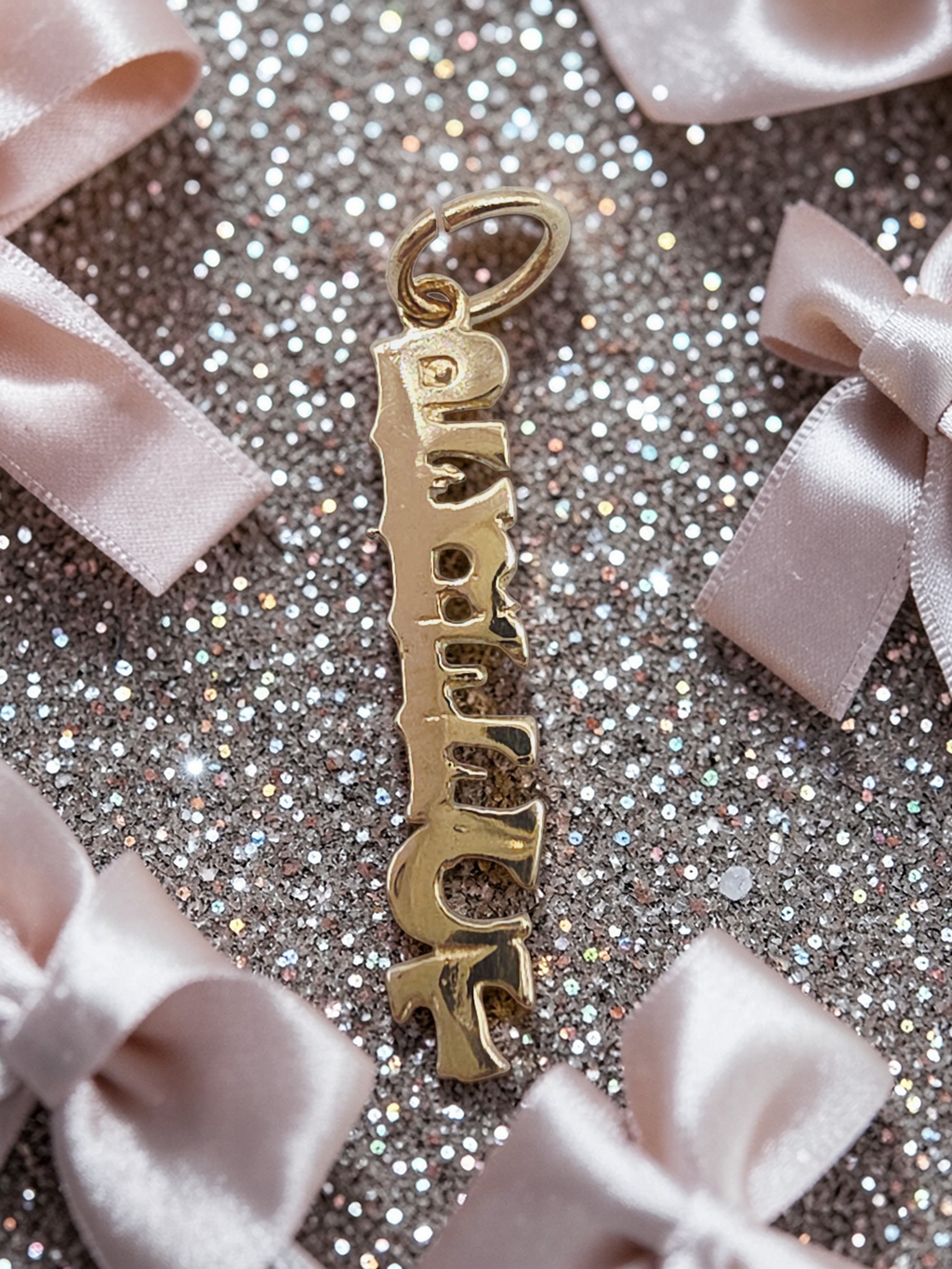 Solid 14K Yellow Gold PERFECT Charm Pendant - 3/4 Inch