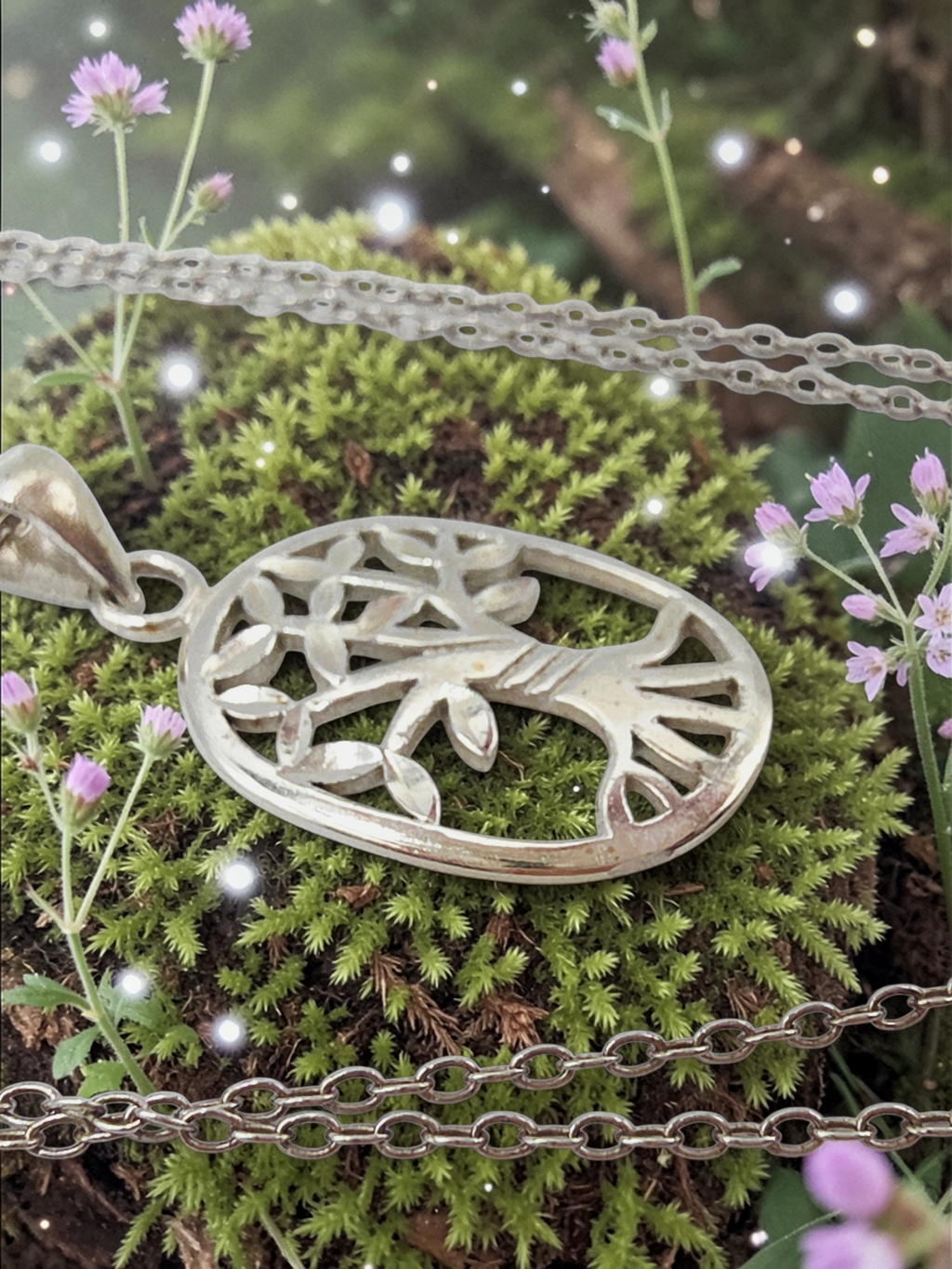 Solid 925 Sterling Silver Tree of Life Pendant Necklace – 18 Inch