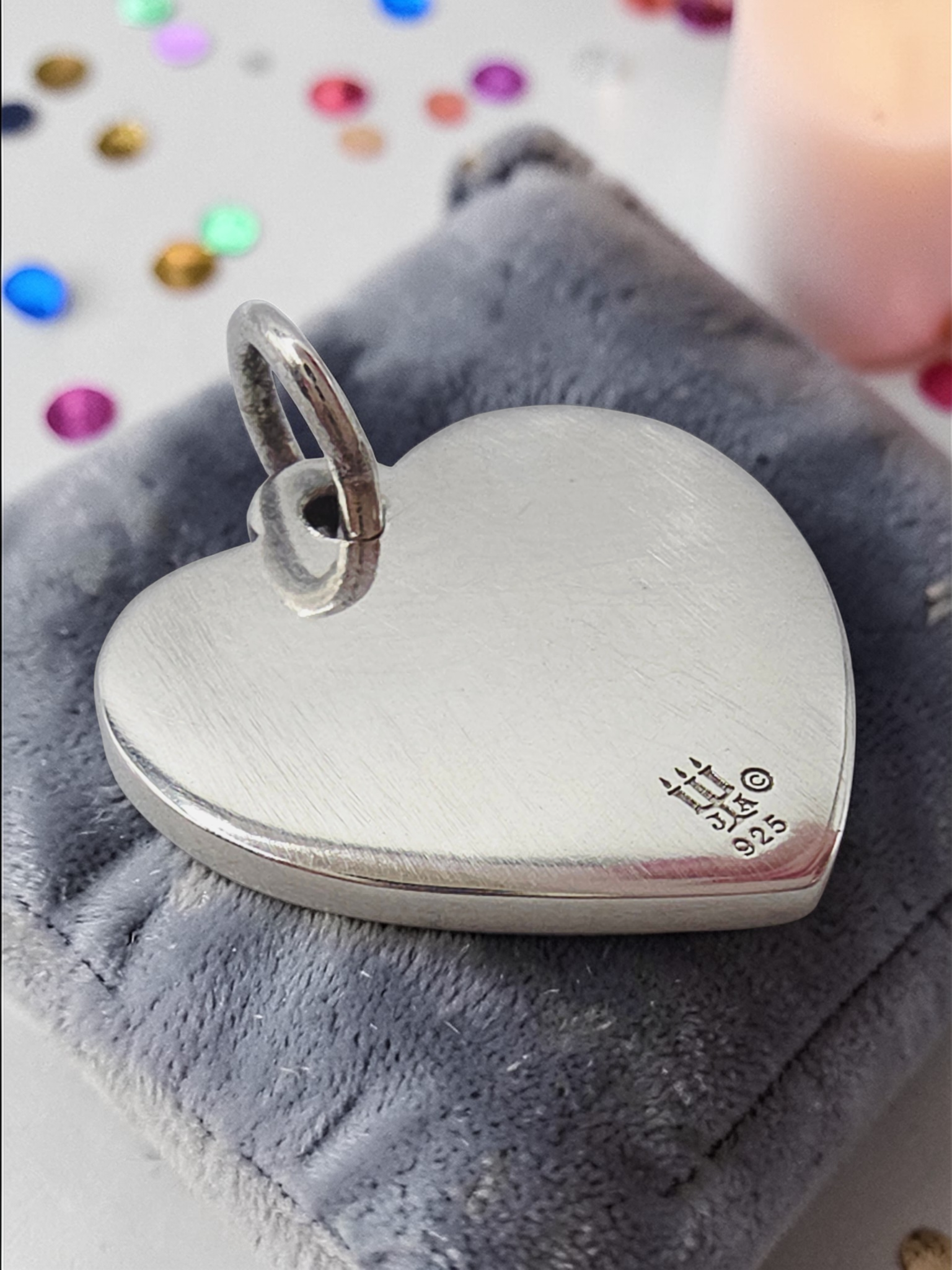 James Avery 925 Sterling Silver Sweet 16 Heart Charm Pendant