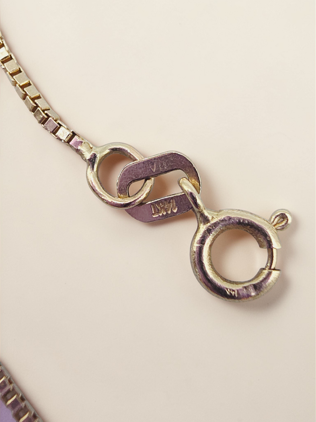 Solid 14K Yellow Gold Boxchain Bracelet Italy– 7.5 Inches