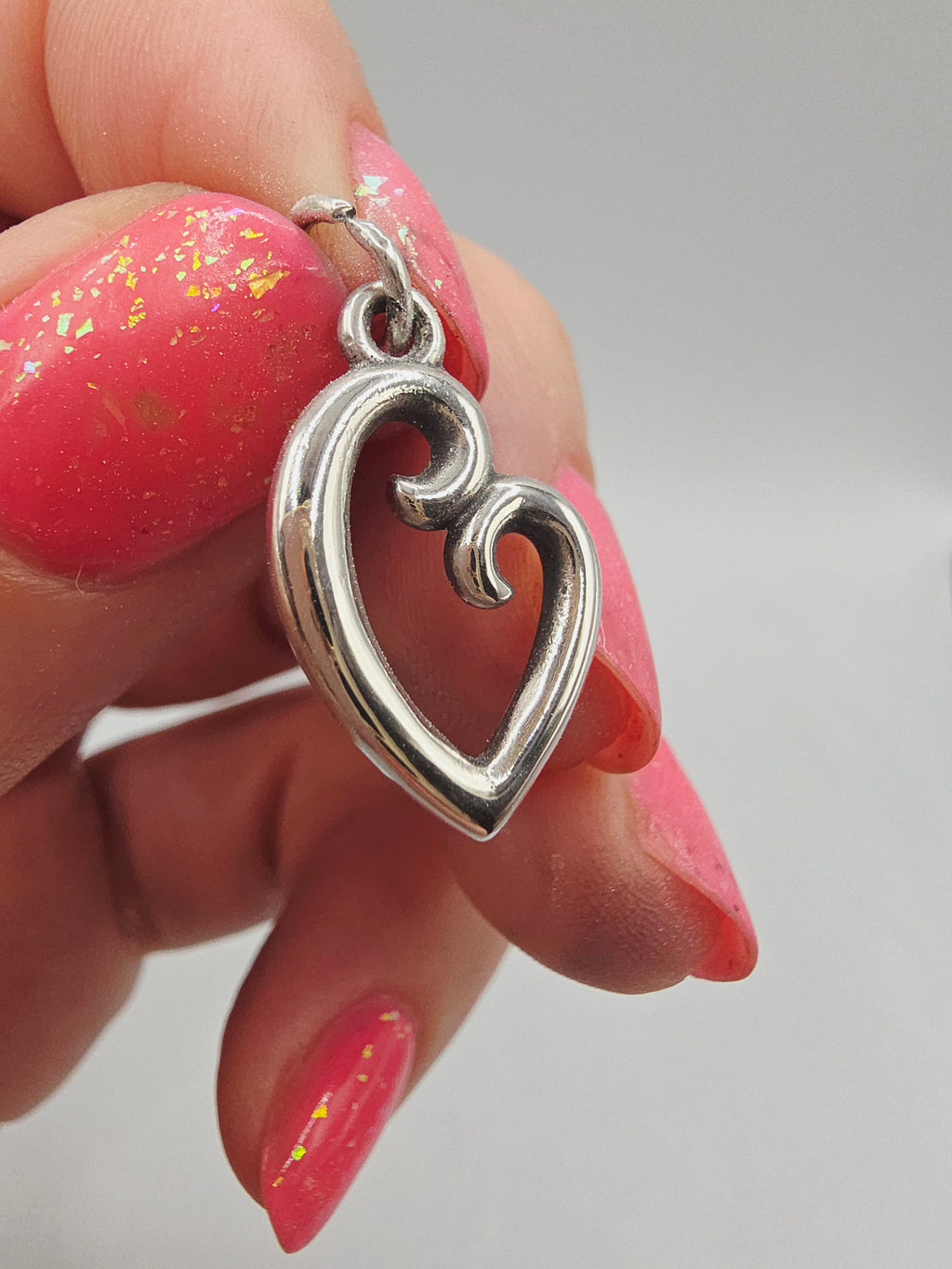 James Avery Mother’s Love 925 Sterling Silver Open Heart Charm Pendant
