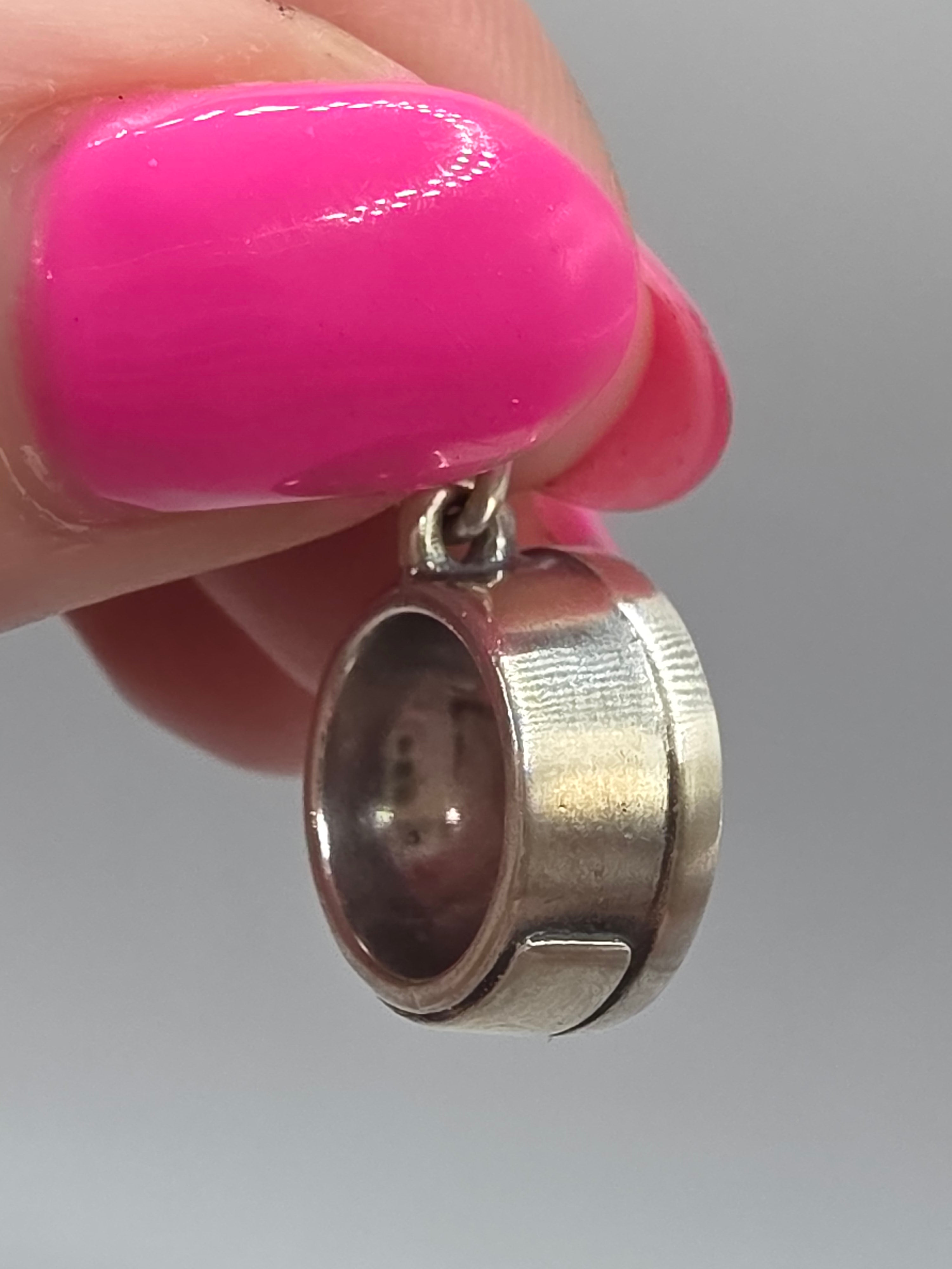 Retired James Avery Dog or Cat Pet Food Bowl 925 Sterling Silver Charm