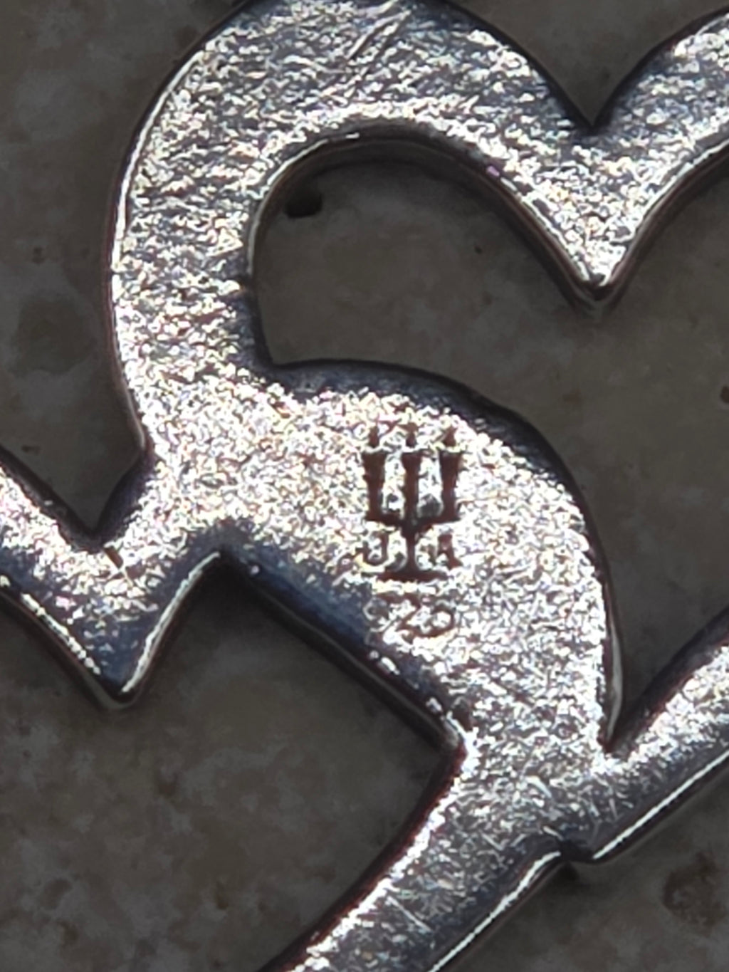 RETIRED James Avery 925 Sterling Silver Cupid Double Open Hearts Charm Pendant