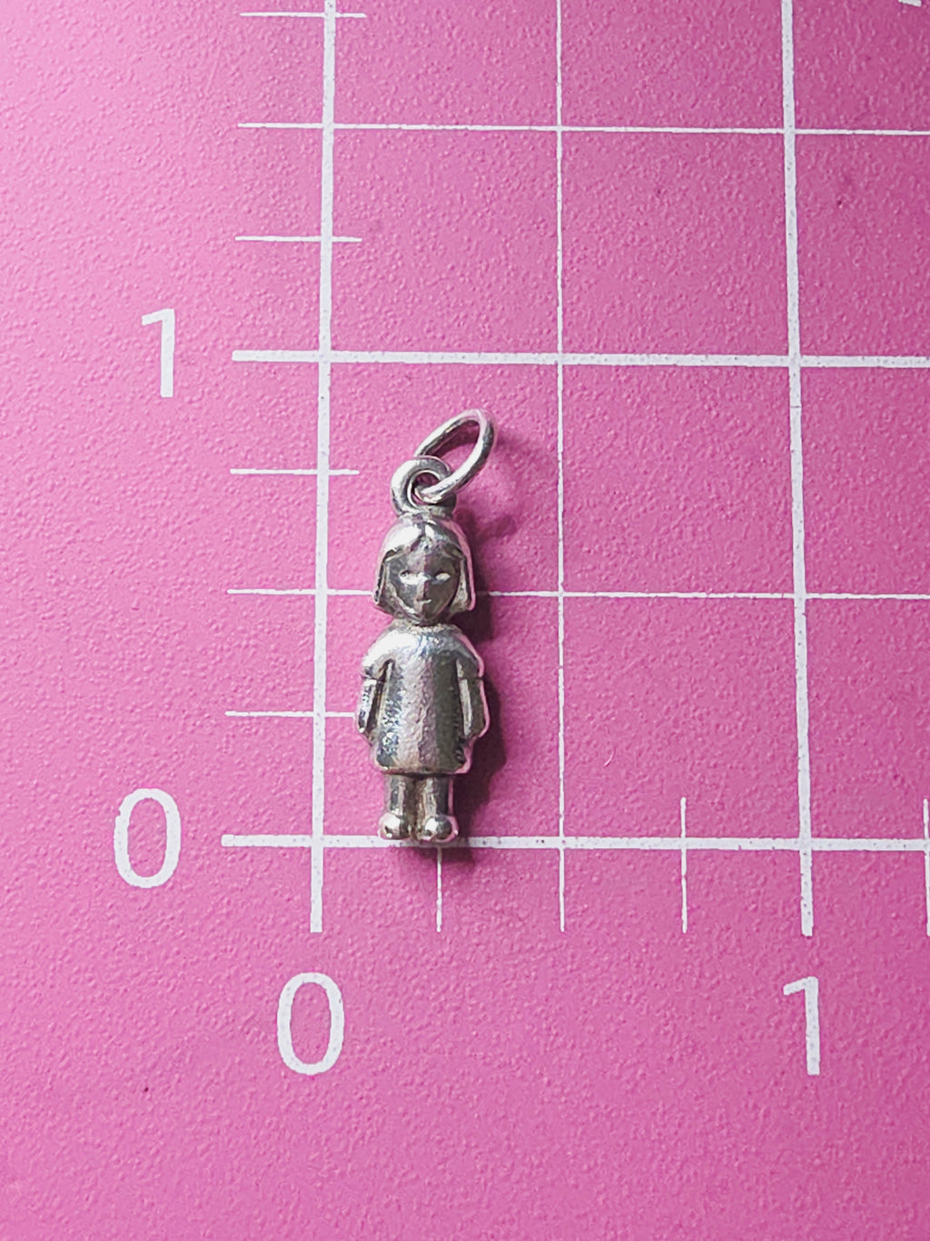 RETIRED James Avery Sterling Silver Little Girl Child Daughter Charm Faded Stamp