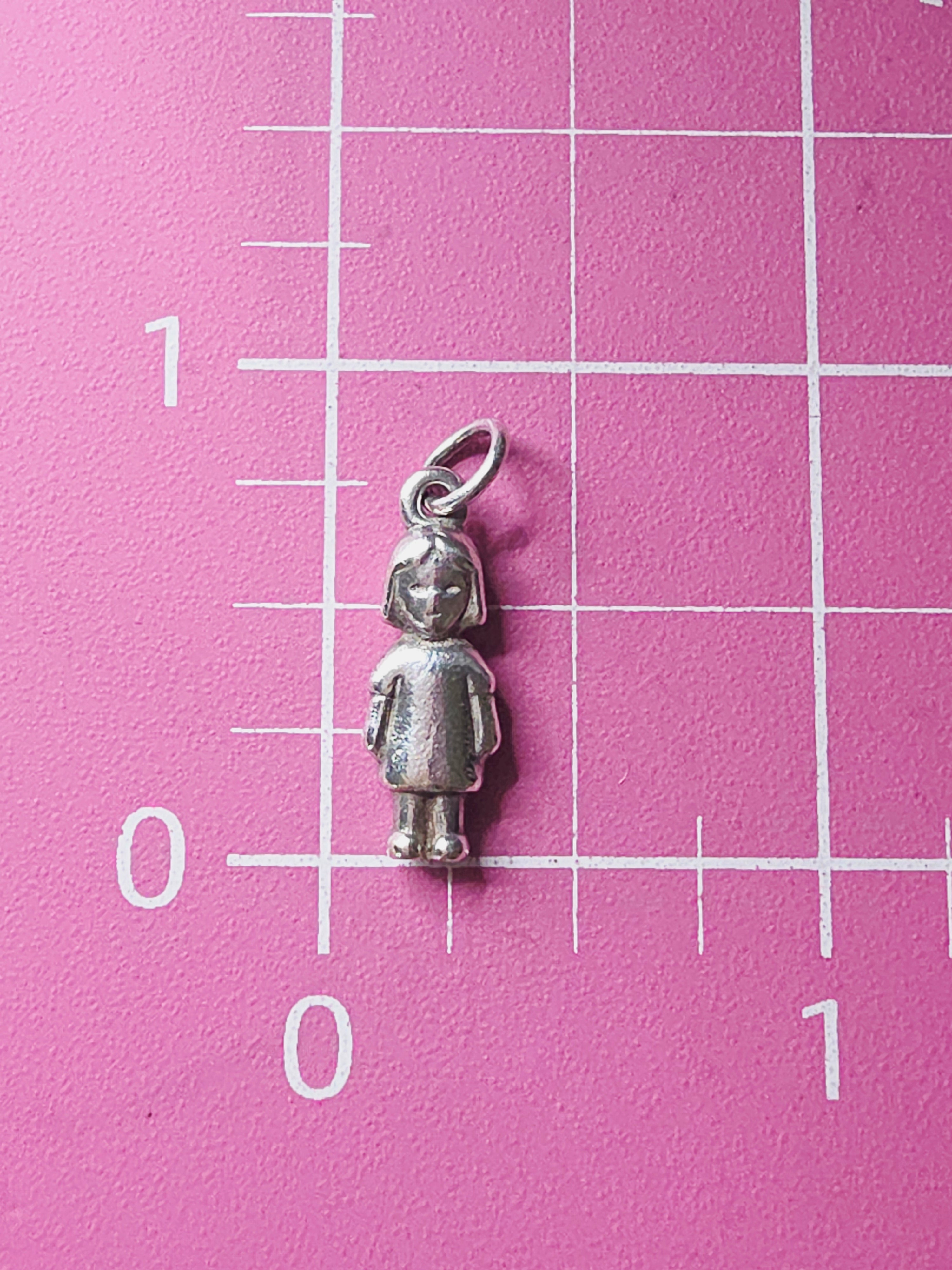 RETIRED James Avery Sterling Silver Little Girl Child Daughter Charm Faded Stamp