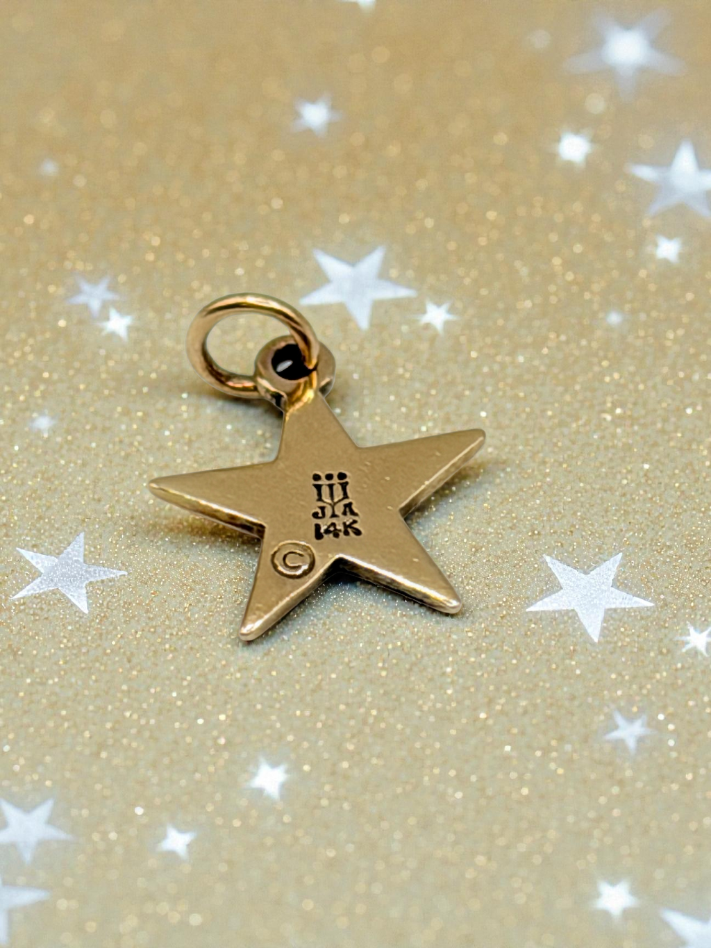 James Avery Solid 14K Gold Star Charm with Uncut Loop