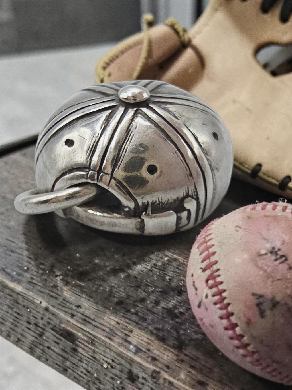 James Avery Sterling Silver 3D Baseball Cap Hat Charm Pendant RETIRED HTF UNCUT
