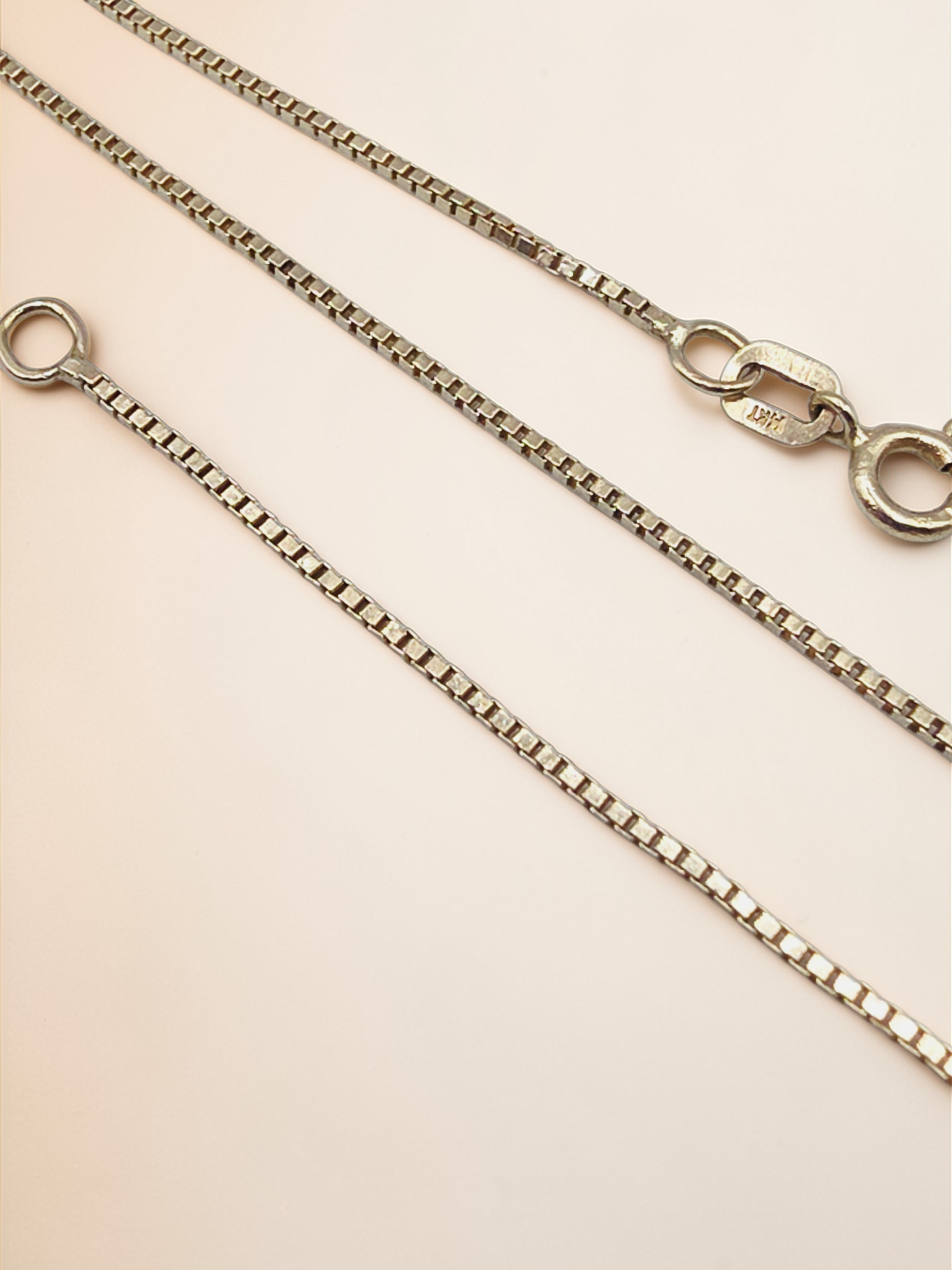 Solid 14K Yellow Gold Boxchain Bracelet Italy– 7.5 Inches