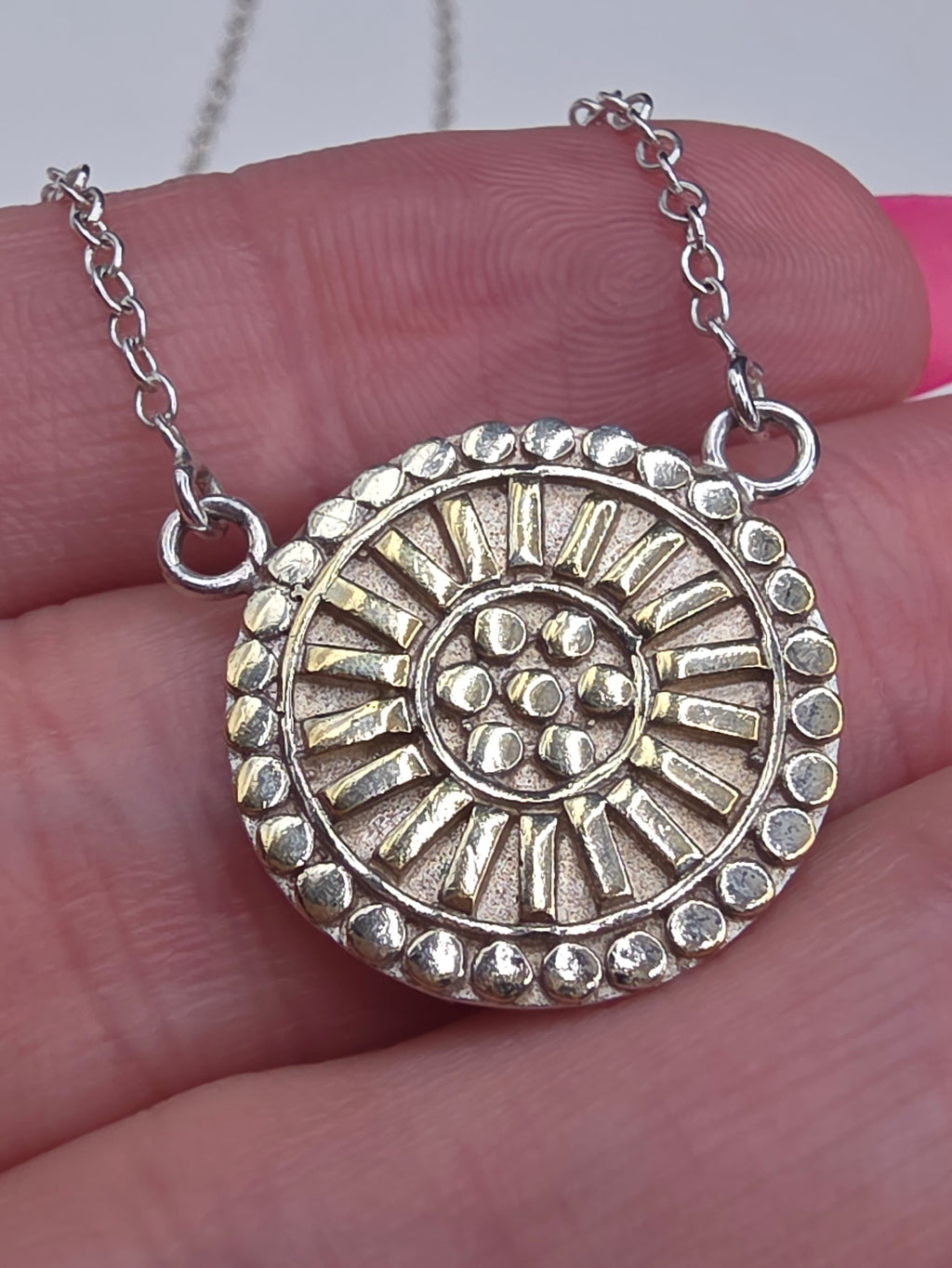 Sterling Silver Medallion Necklace