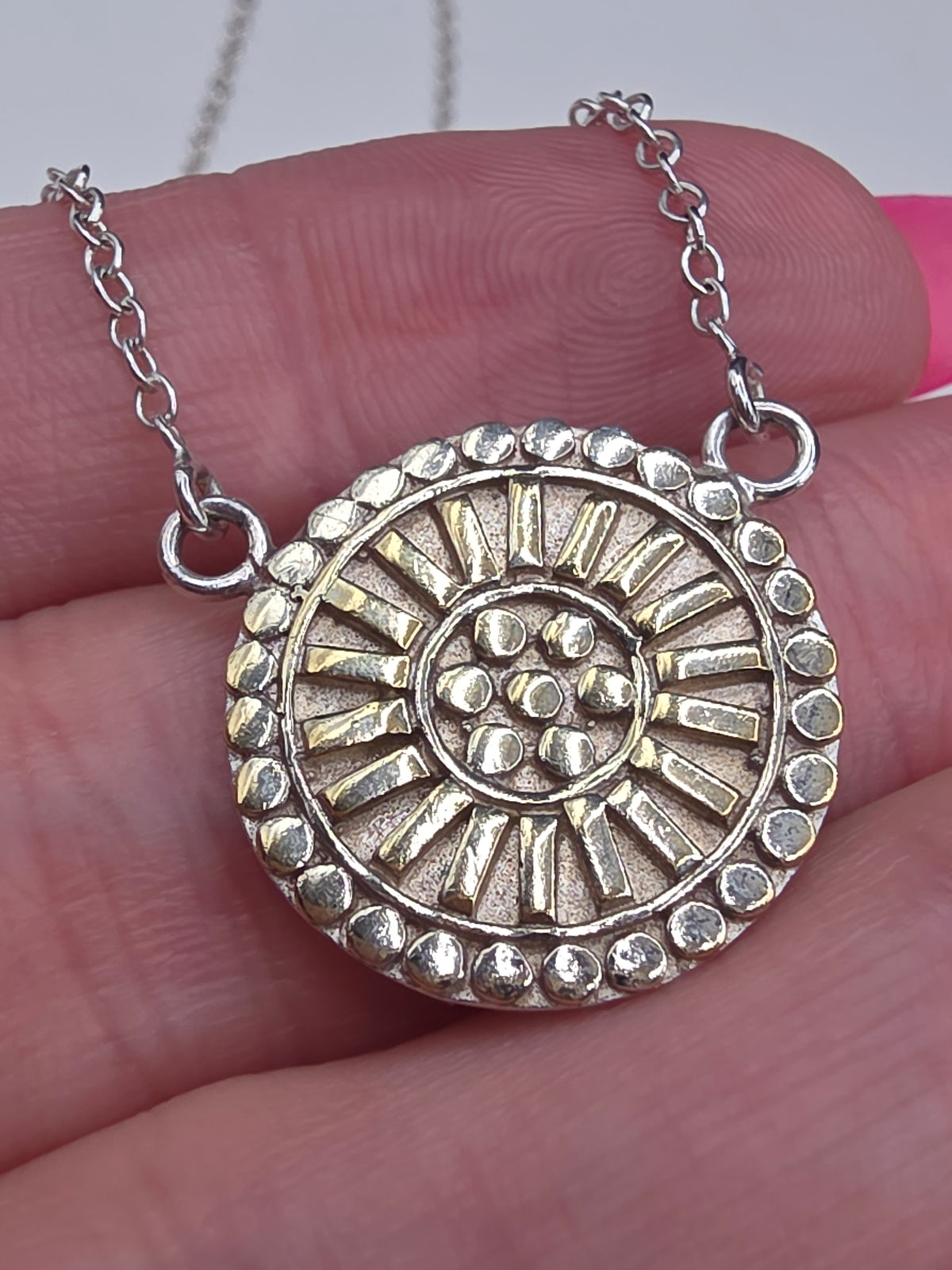 Sterling Silver Medallion Necklace