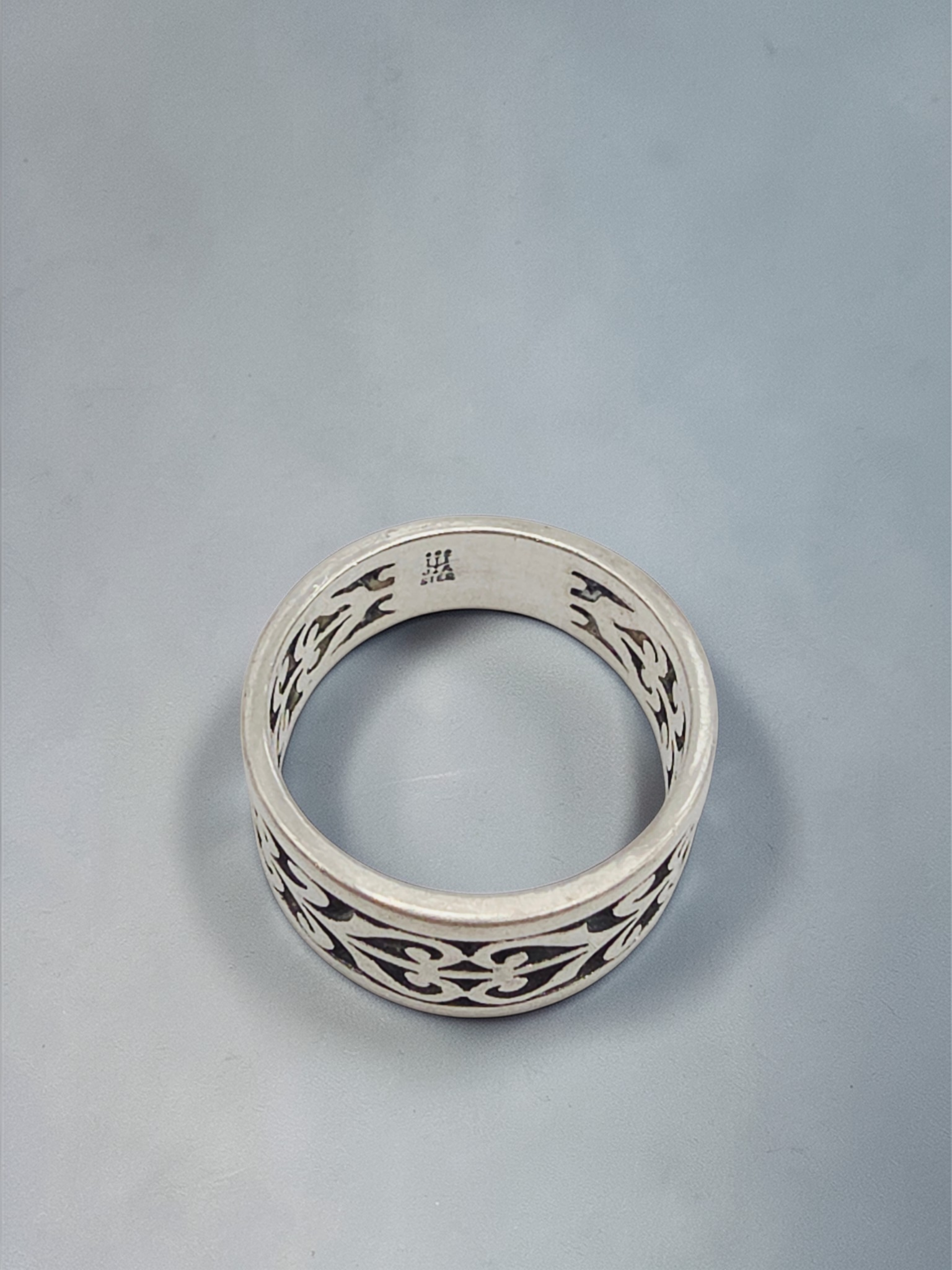 RETIRED James Avery Adorned Open Scrollwork Sterling Silver Ring Size 6