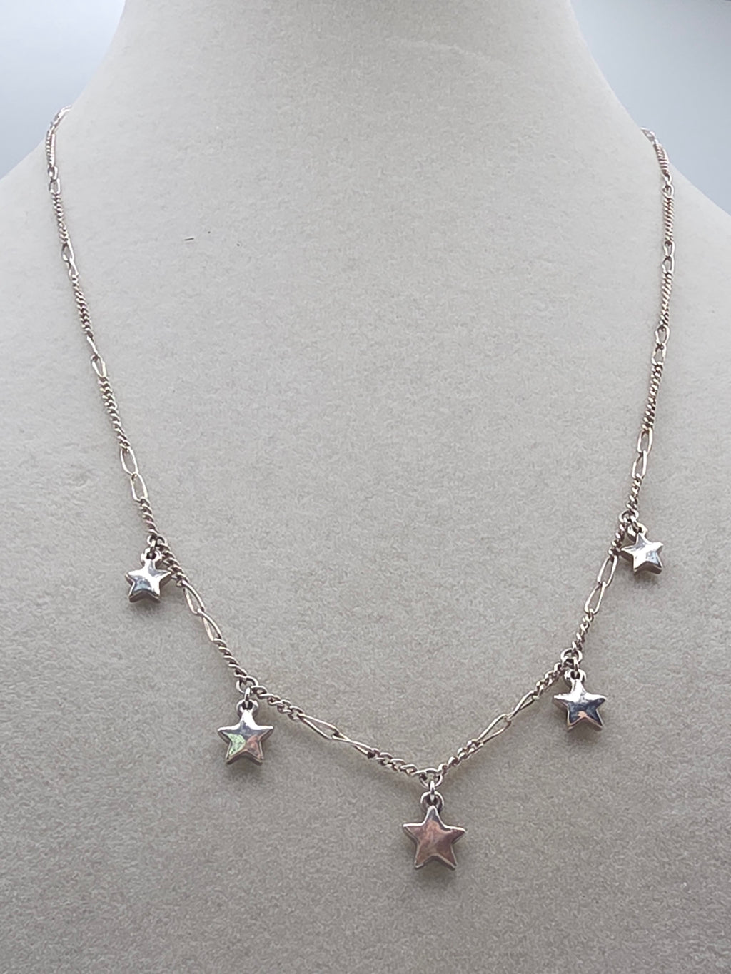 RETIRED James Avery Sterling Silver Star Drops Necklace - 18 Inch - HTF