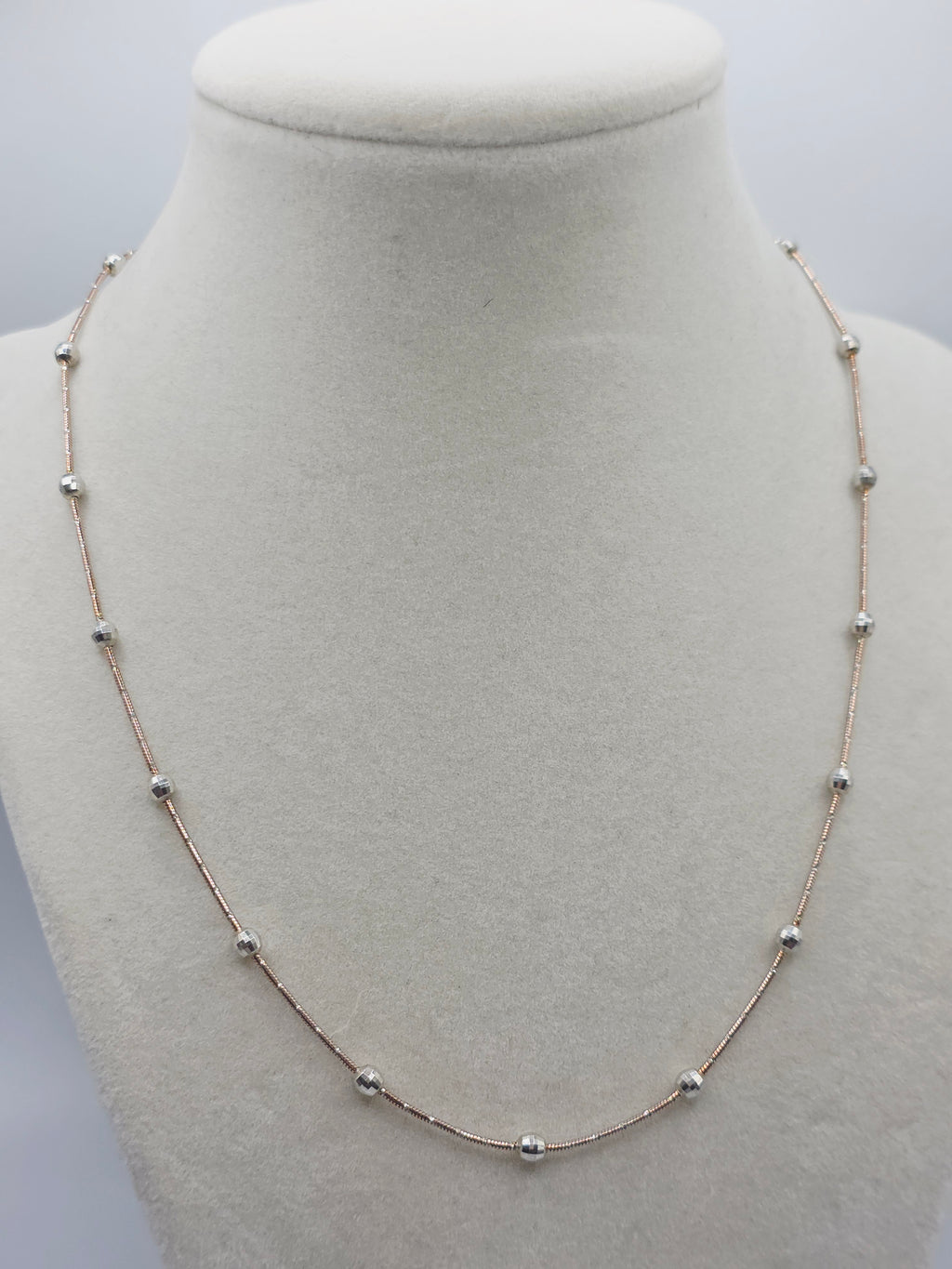 Rose Gold Vermeil 925 Sterling Silver ITALY Snake Chain Necklace - 18 Inch