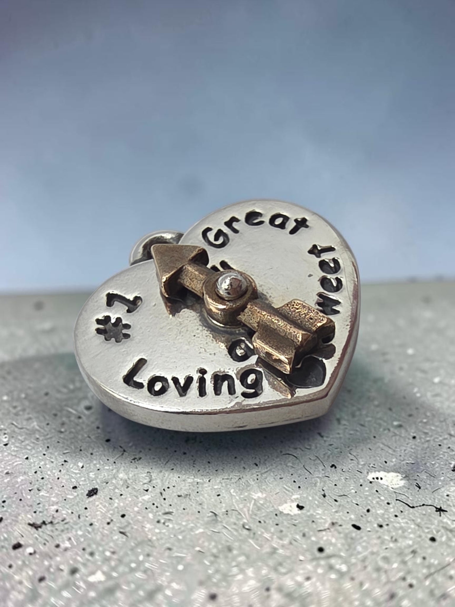 RETIRED James Avery Sterling Silver Heart Spinner Charm Pendant