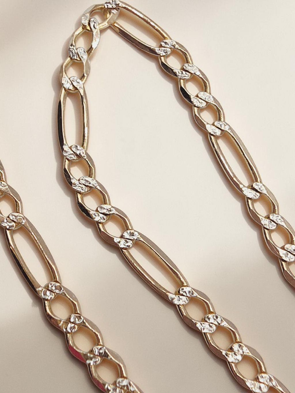 PGDA Solid 10K Yellow Gold Figaro Link Bracelet -  8.25 Inch - 3mm - ITALY
