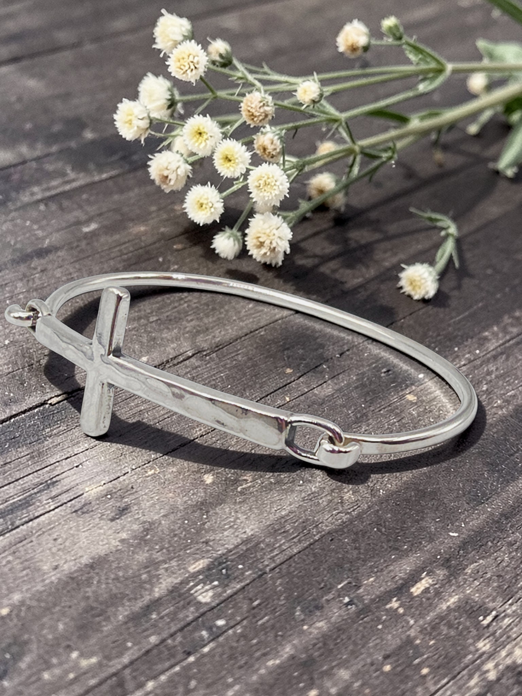 James Avery Horizon Cross Hook-On 925 Sterling Silver Bracelet - 6.5 Inch