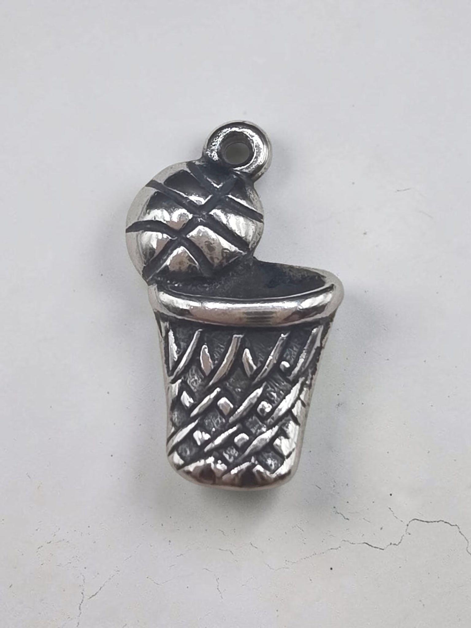 James Avery 925 Sterling Silver Basketball Hoop Charm Pendant