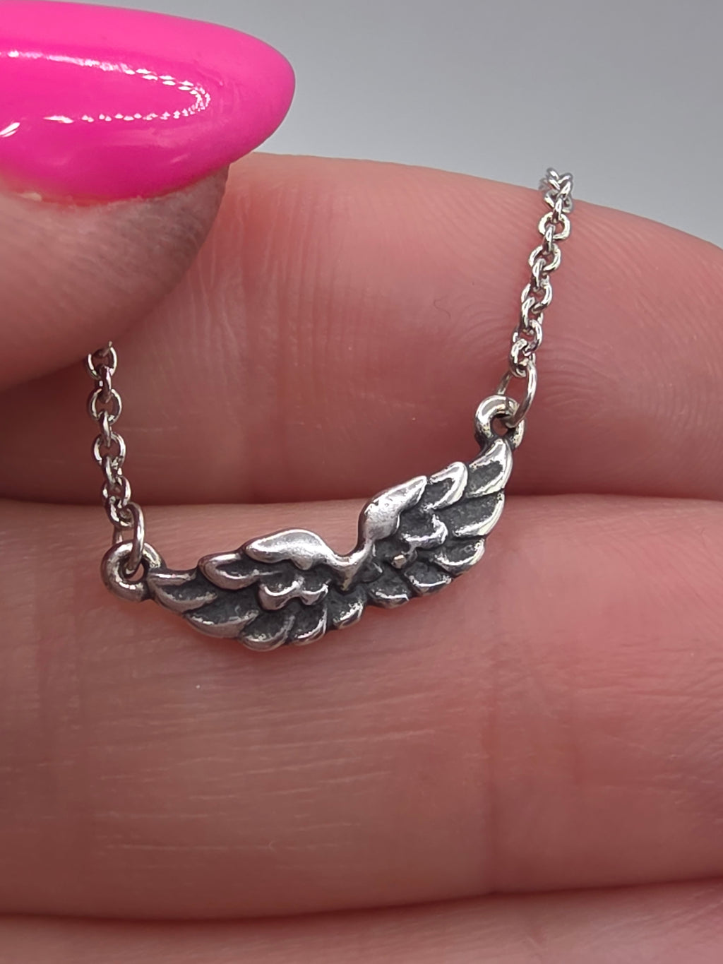 RETIRED James Avery Take Flight Angel Wings 925 Sterling Silver Pendant Necklace